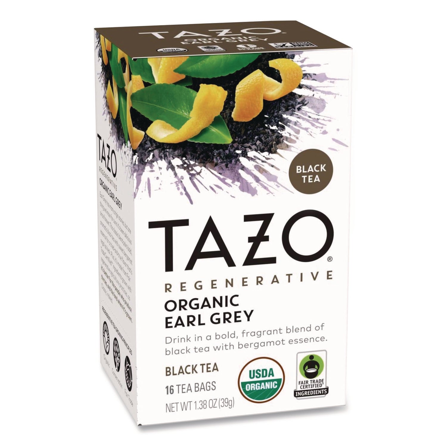 Tazo® Tea Bags, Organic Earl Grey, 16/Box