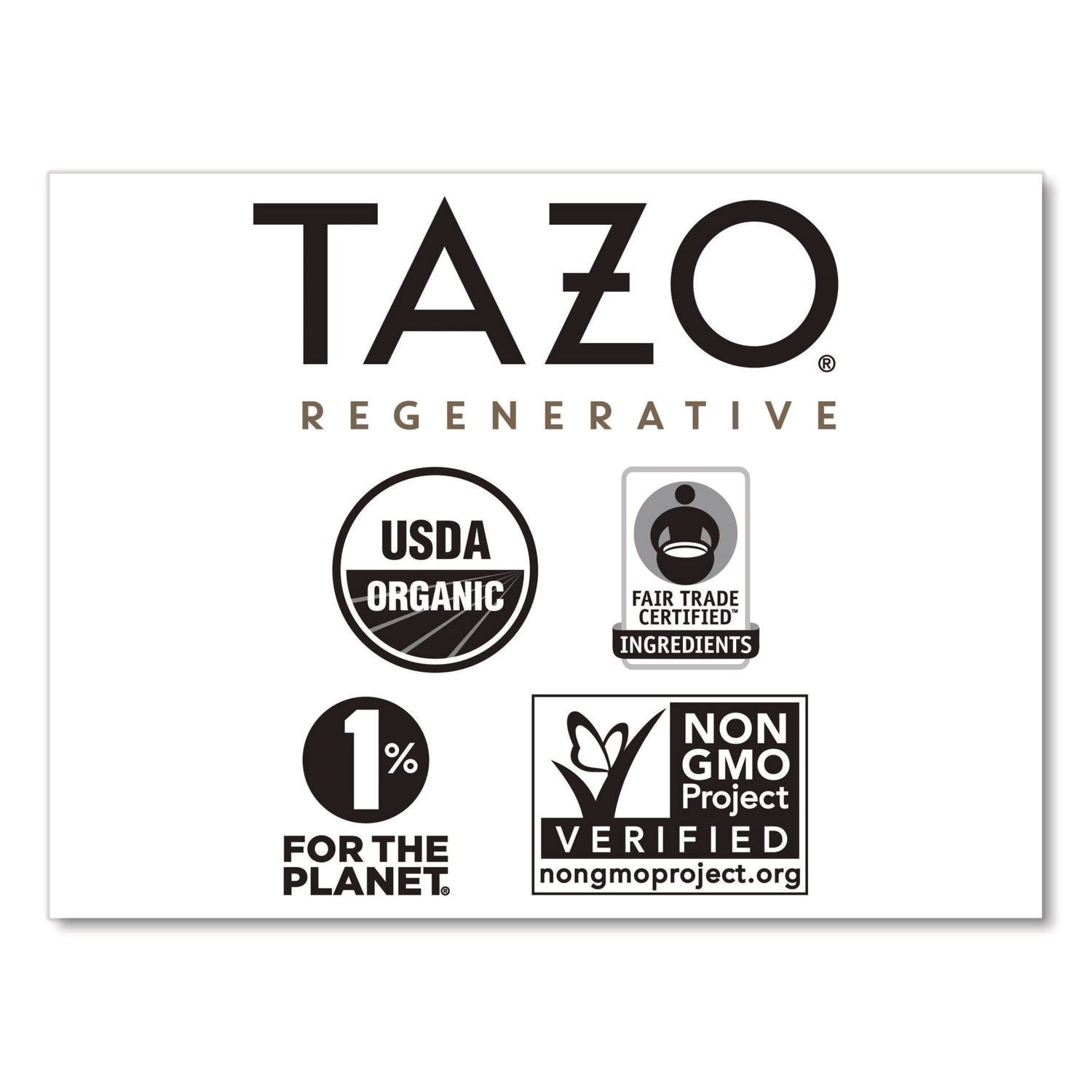 Tazo® Tea Bags, Organic Earl Grey, 16/Box