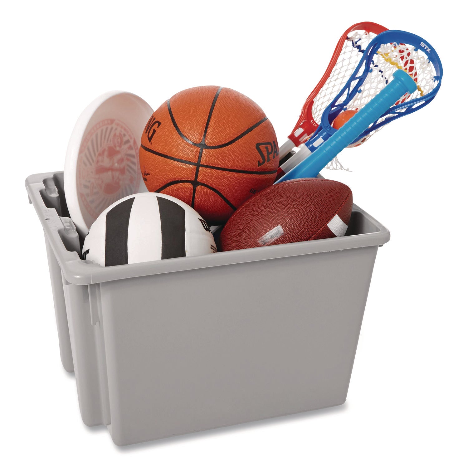 Rubbermaid® Commercial Palletote Box, 1.6 cu ft, 15.5" x 19.5" x 13", Gray