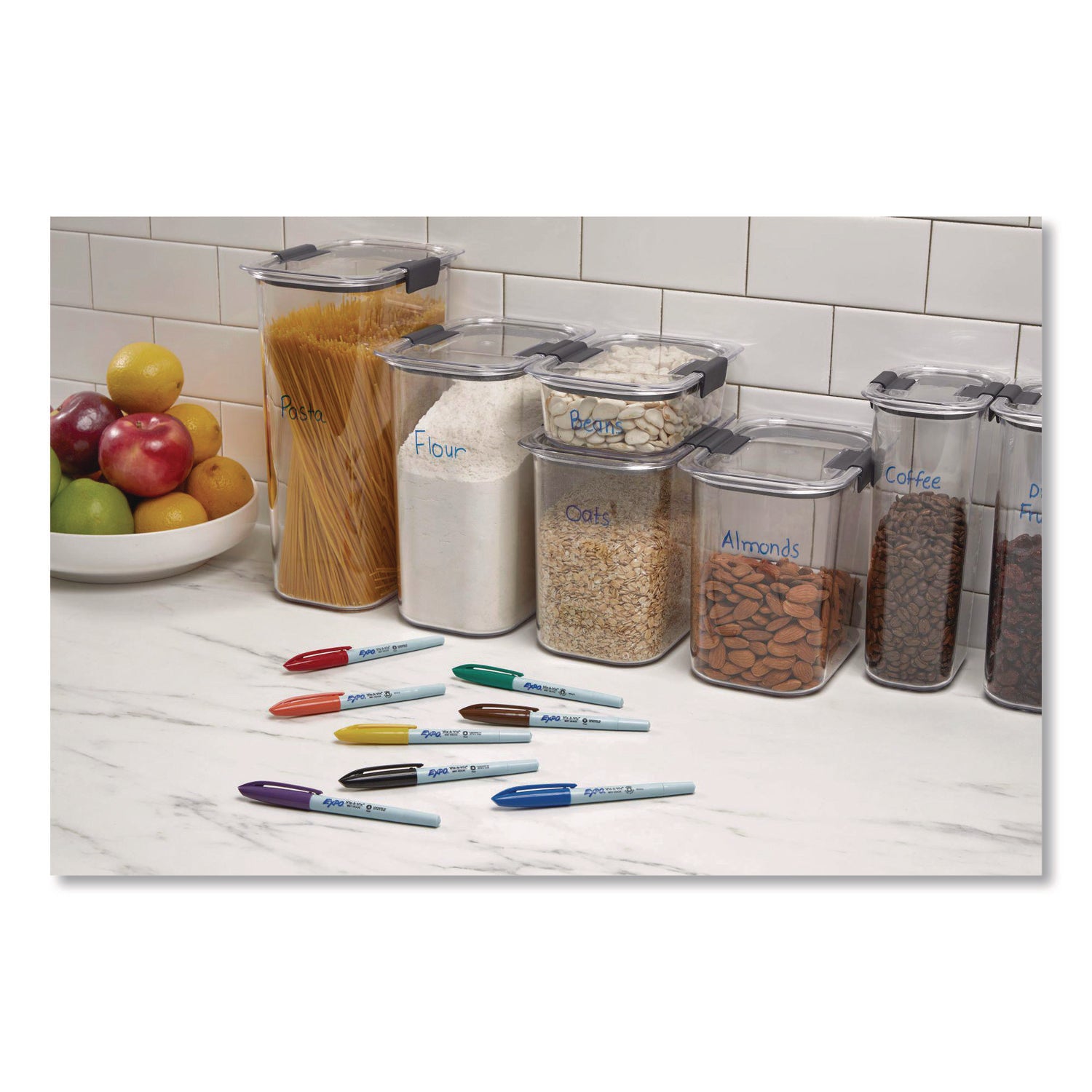 EXPO® Vis-à-Vis Wet Erase Marker, Fine Bullet Tip, Assorted Colors, 8/Pack