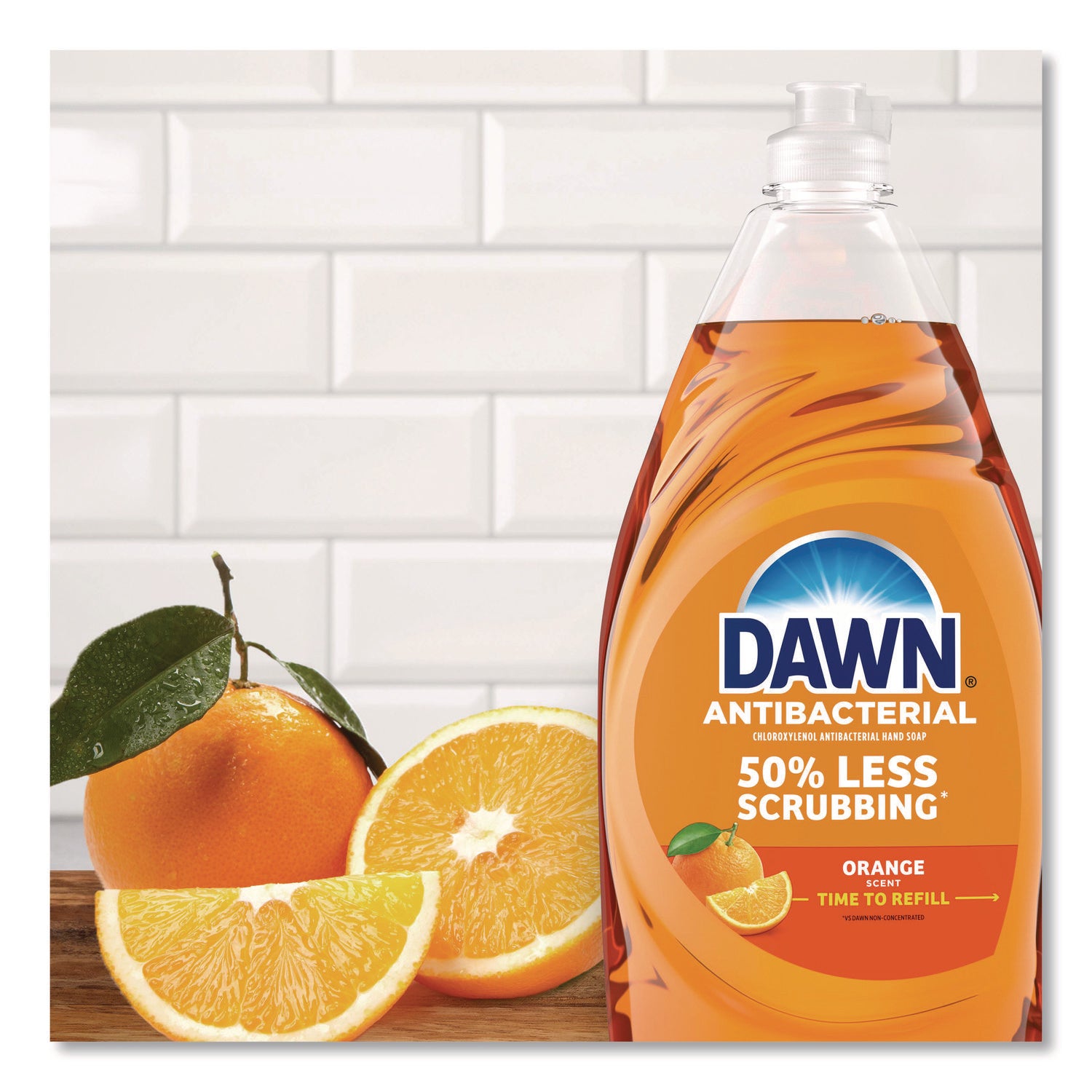 Dawn® Ultra Antibacterial Dishwashing Liquid, Orange Scent, 30.8 oz Bottle, 8/Carton
