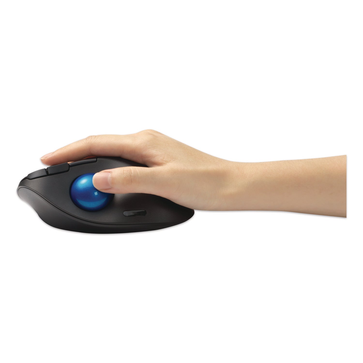 Kensington® Pro Fit Ergo TB450 Trackball, 2.4 GHz Frequency/6 ft Wireless Range, Right Hand Use, Black