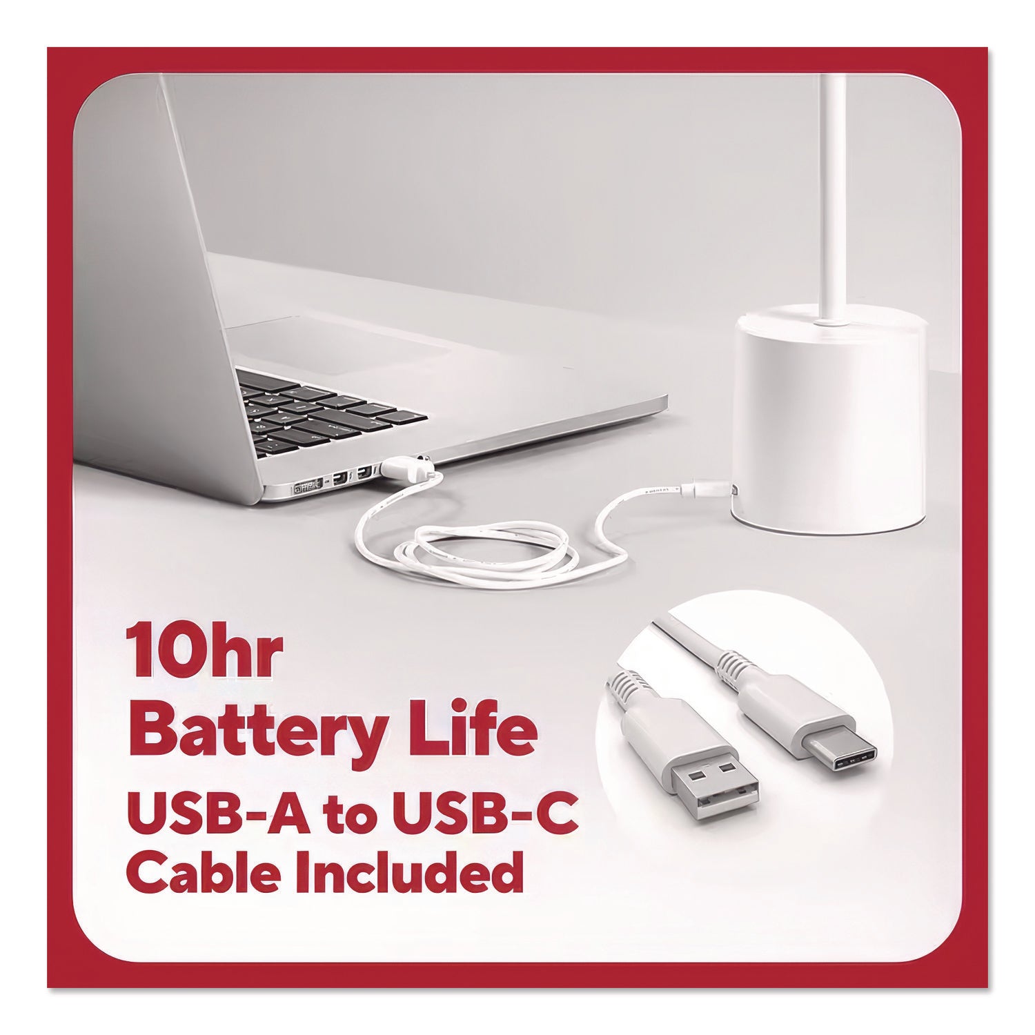 TRU RED™ LED Desk Lamp, Candlestick Neck, 13.5