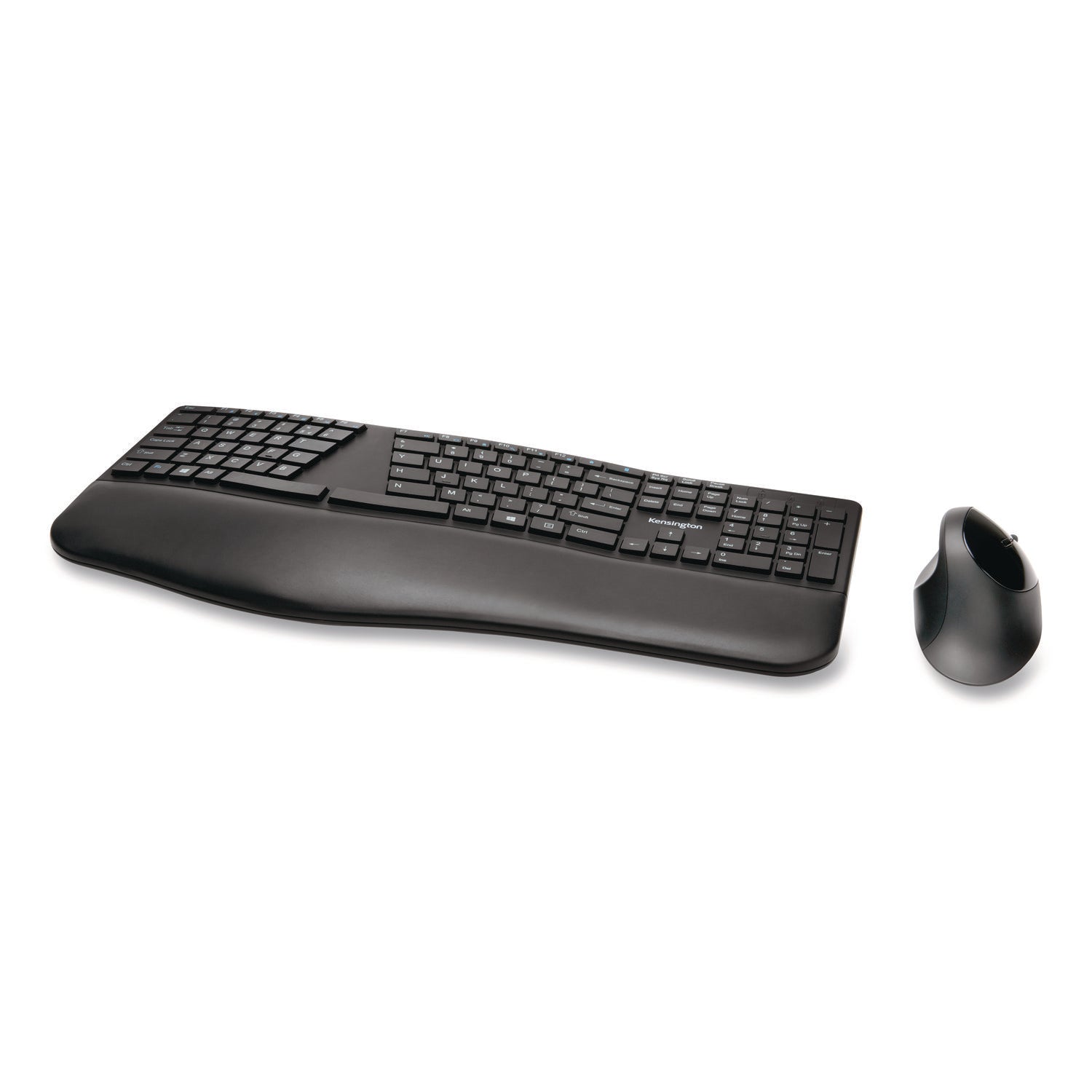Kensington® Pro Fit Ergo Wireless Keyboard and Mouse, 2.4 GHz Frequency, 30 ft Wireless Range, Black