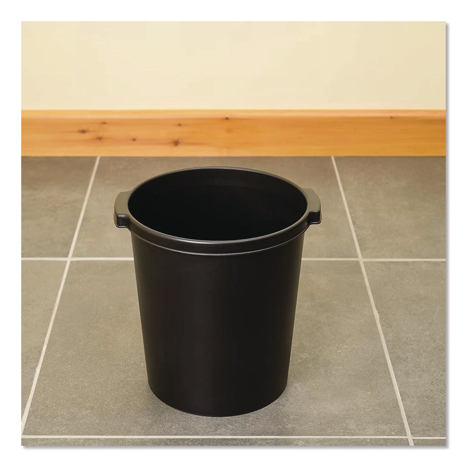 djois® by Tarifold Re-solution Commerical Waste Paper Bin, 4.5 gal, Plastic, Black
