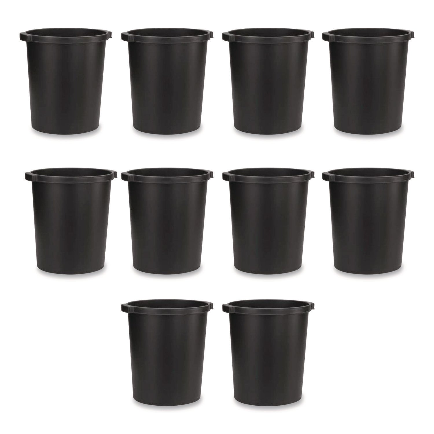 djois® by Tarifold Re-solution Commerical Waste Paper Bin, 4.5 gal, Plastic, Black