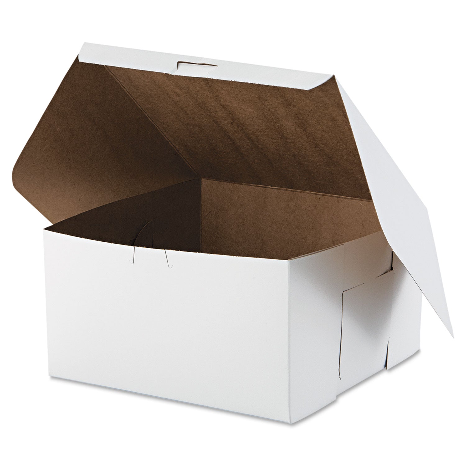 SCT® White One-Piece Non-Window Bakery Boxes, 10 x 10 x 5.5, White, Paper, 100/Carton