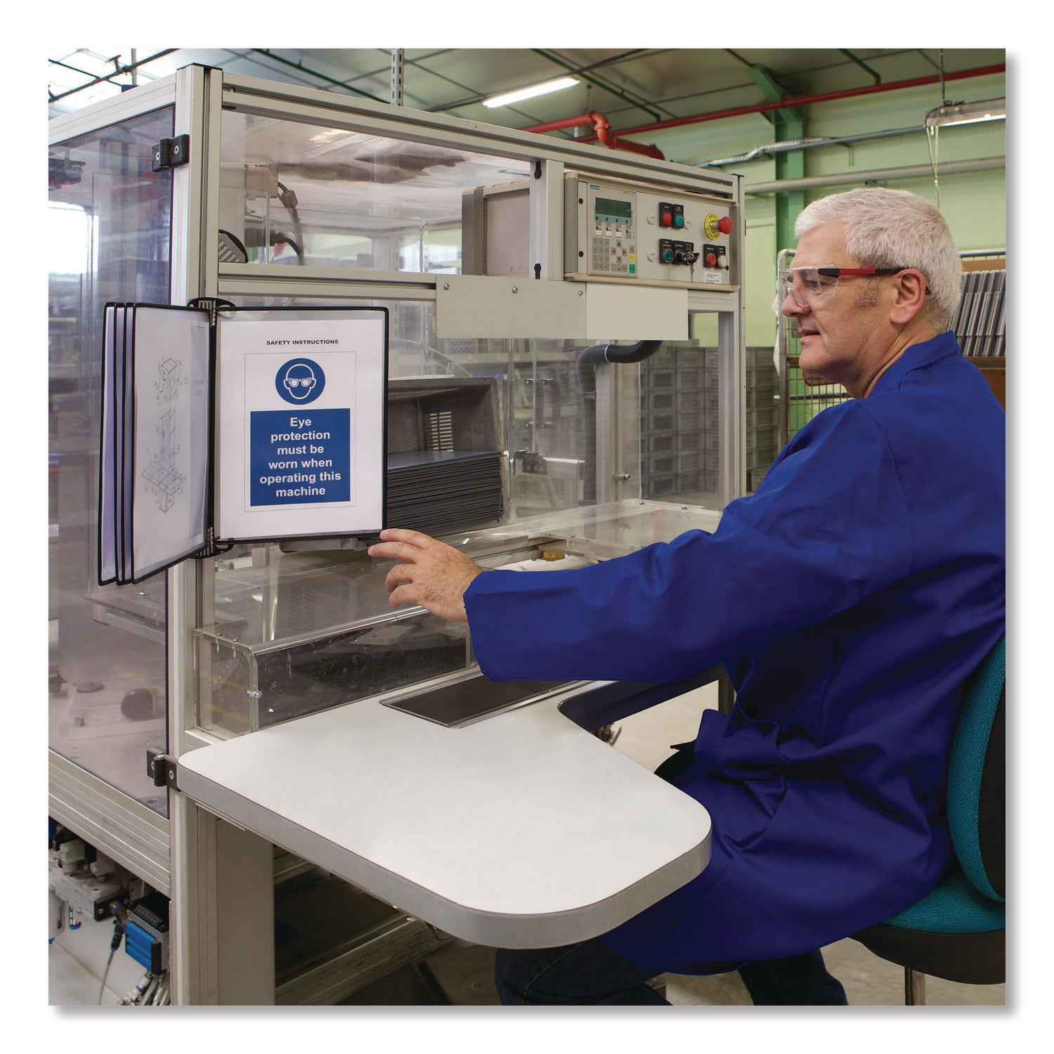 djois® by Tarifold PRO Series Magnetic Wall Reference System, 5 Panels with Black Borders, Black Base