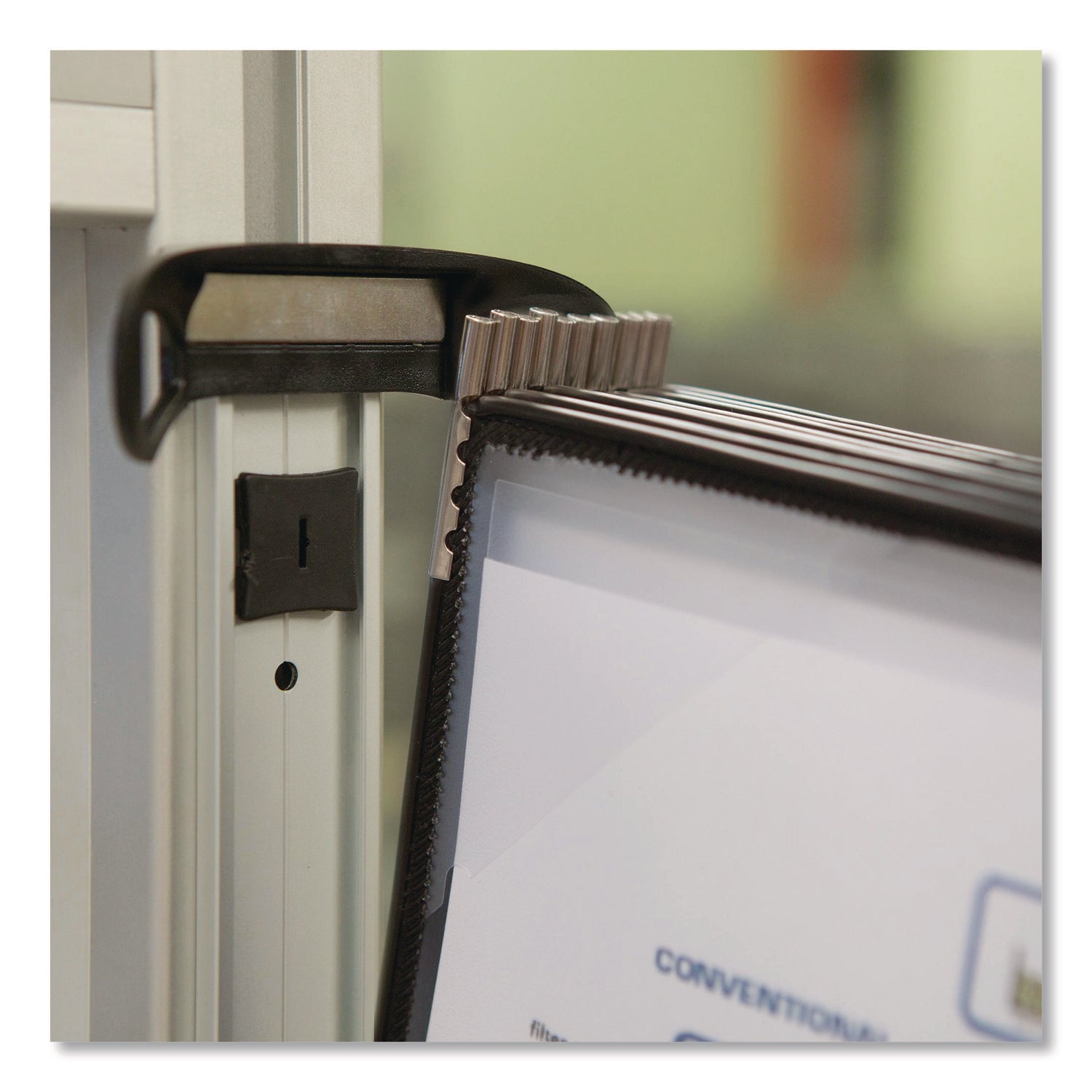 djois® by Tarifold PRO Series Magnetic Wall Reference System, 10 Panels with Black Borders, Black Base