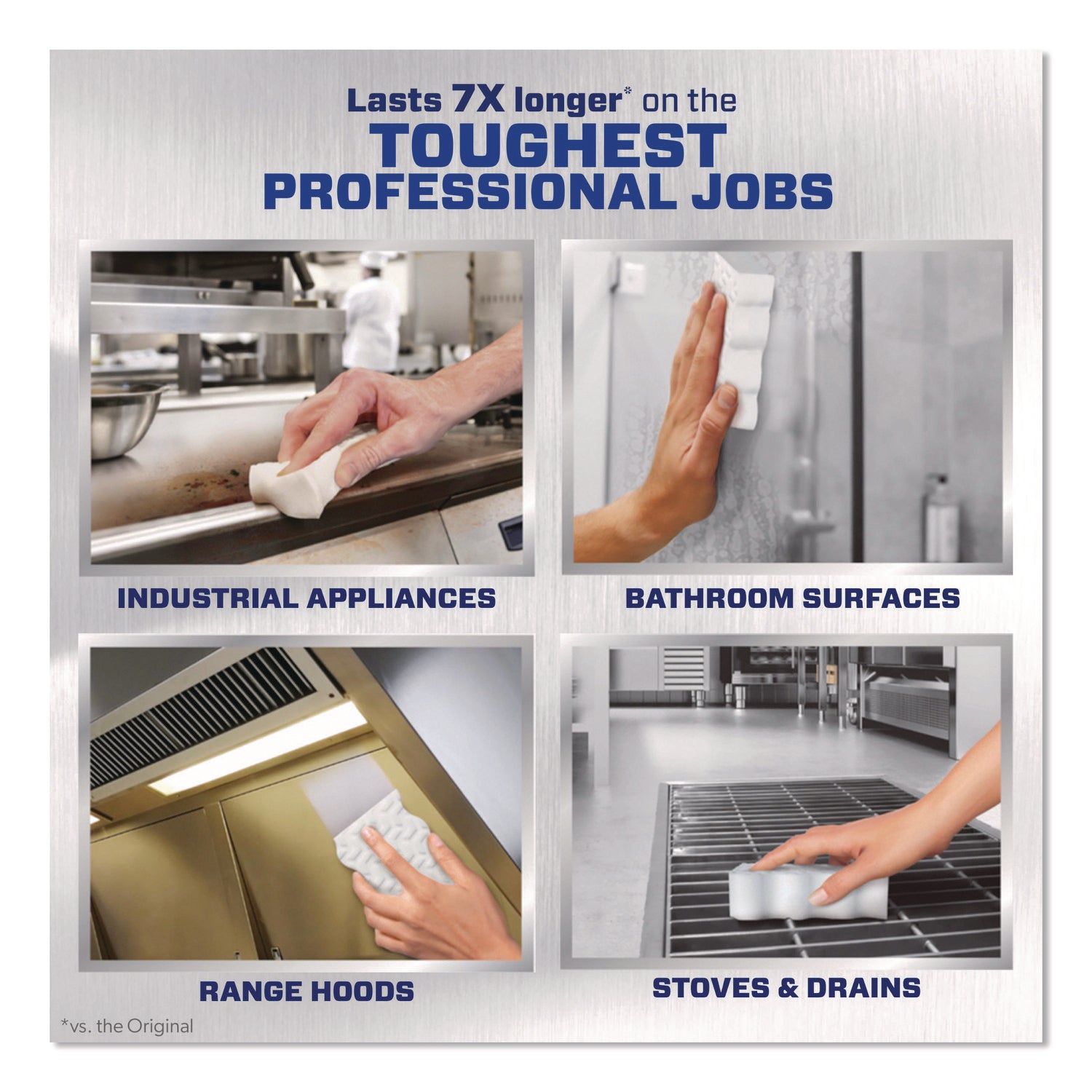 Mr. Clean® Professional Magic Eraser Ultra Pro Multi-Purpose Cleaner, 4.72 x 1.38 x 2.56 Thick, White, 26/Carton