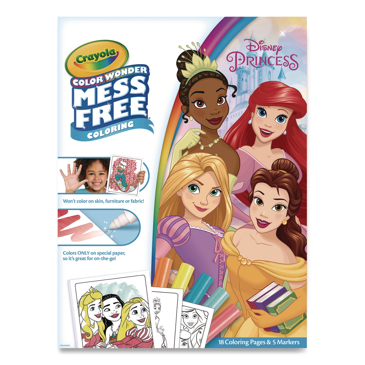 Crayola® Disney Princess Color Wonder Kit, (18) Coloring Pages and (5) Markers