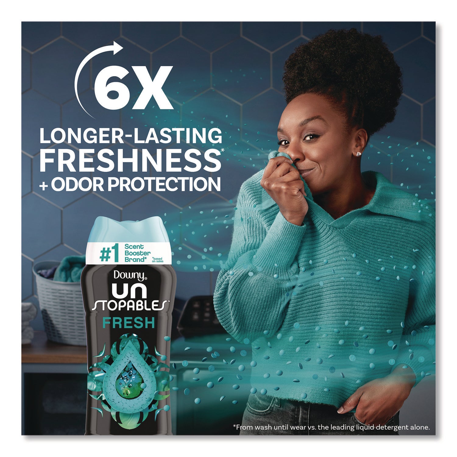 Downy® Unstoppables In-Wash Scent Booster Beads, Fresh Scent, 30.1 oz Canister
