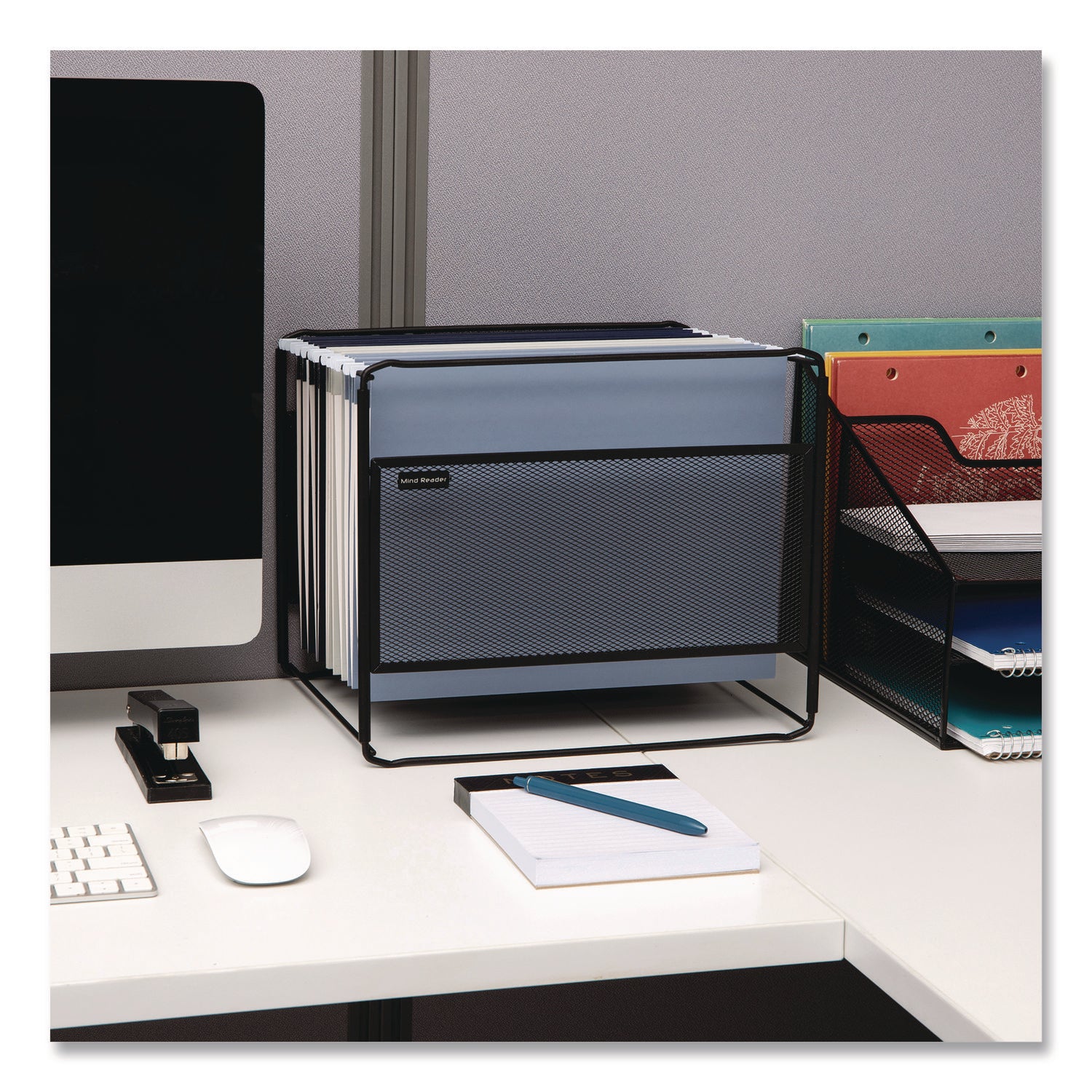 Mind Reader Hanging File Folder Organizer, Letter Size, 13" Long, Black