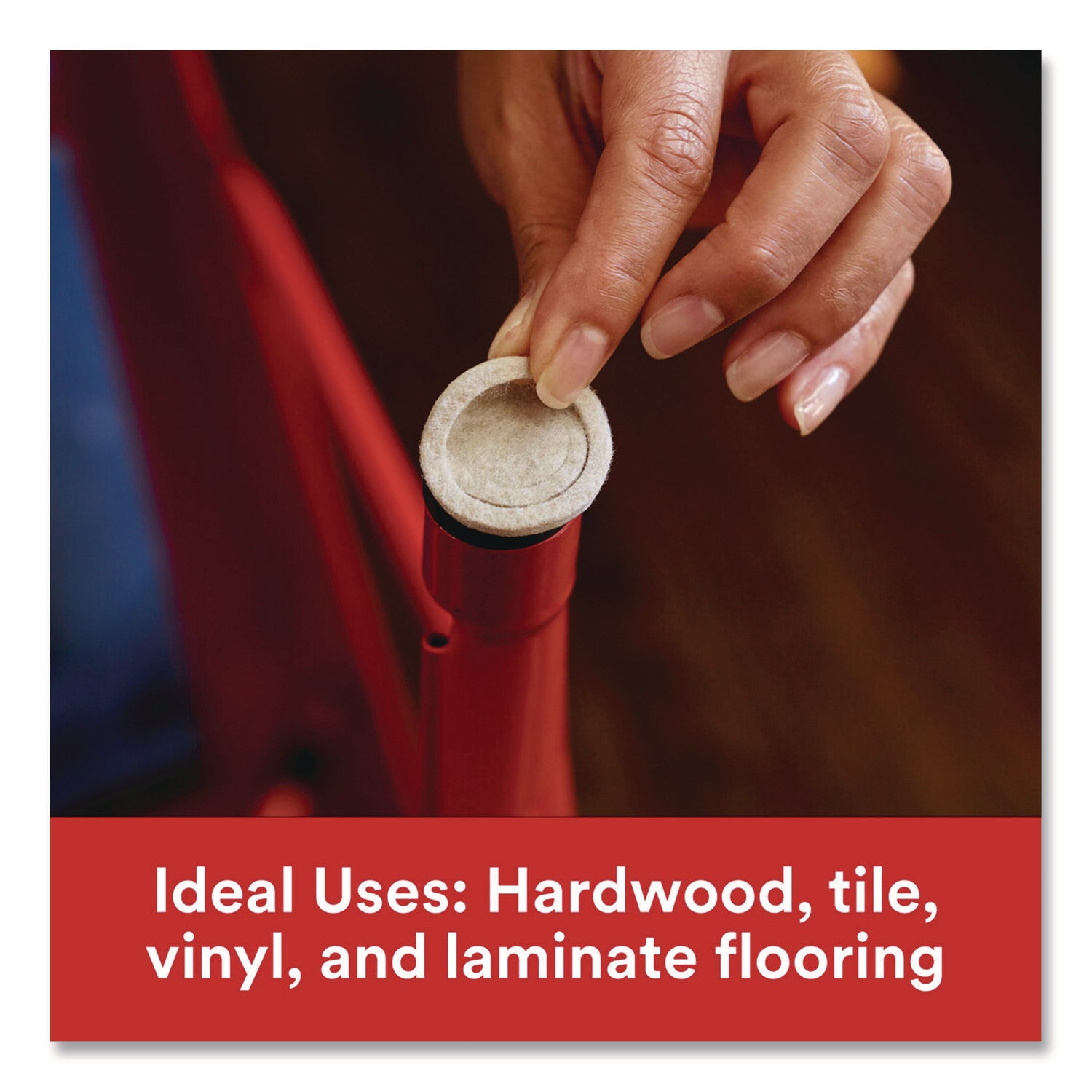 Scotch™ Custom Fit Felt Pads, 1.5" dia, Beige, 30/Pack