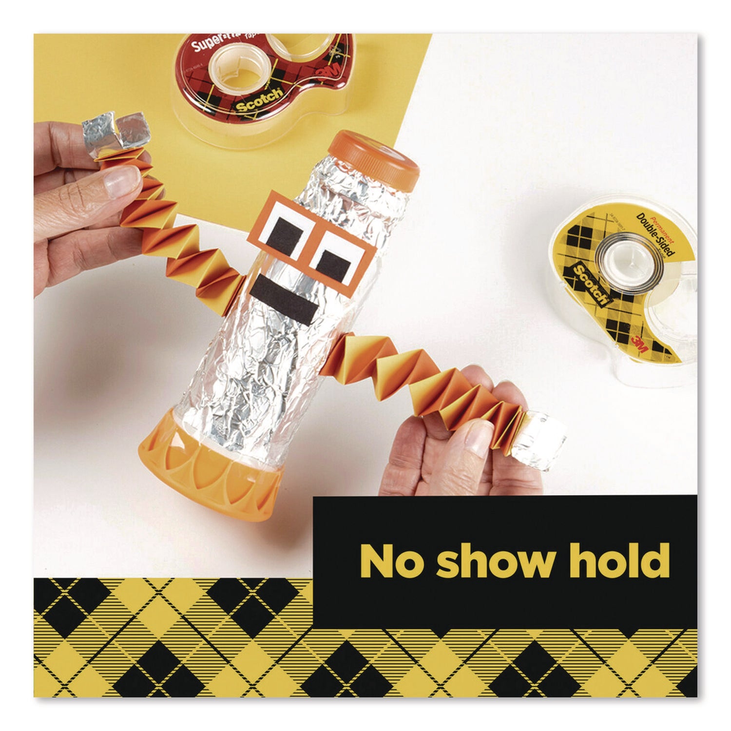 Scotch® Double-Sided Permanent Tape in Handheld Dispenser, 1" Core, 0.5" x 500", 6/Pack