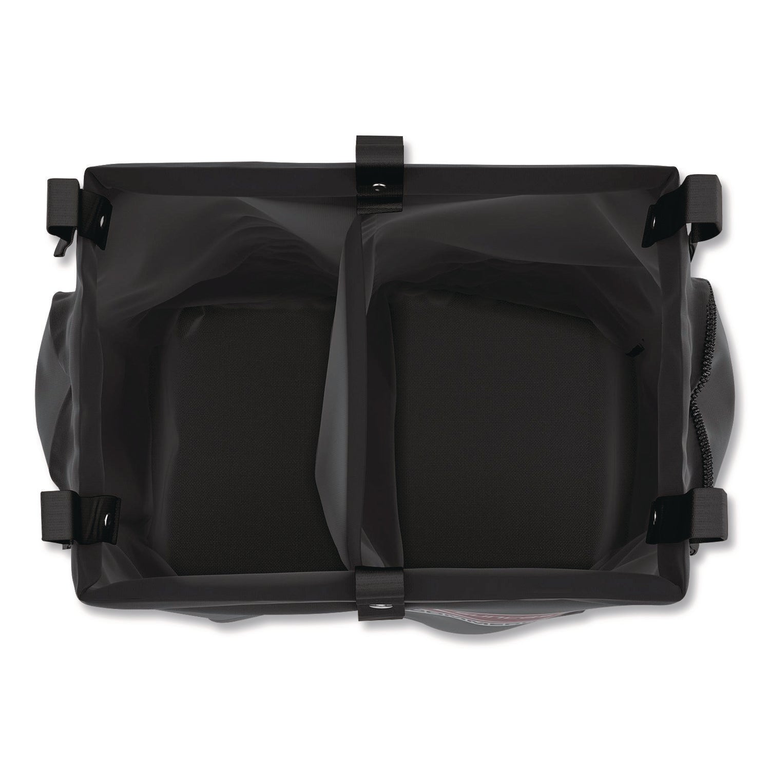 Suncast Commercial® Divided Bag for Suncast Commercial Full-Size and Compact-Size Housekeeping Carts, 25.4 gal, 15.6" x 12.52" x 29.95", Black