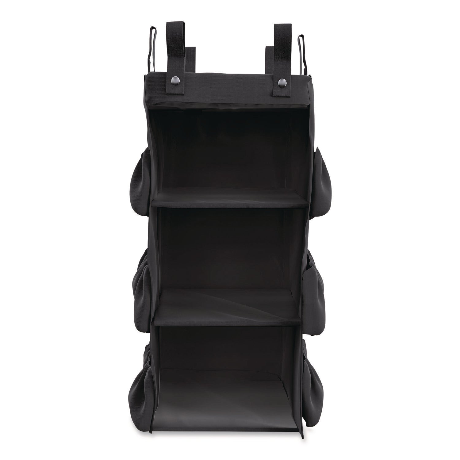 Suncast Commercial® 3-Sided Hanging Bag with Shelves for Suncast Commercial HKC1000/HKC2000 Housekeeping Carts, 25.4 gal, 15.7 x 12.4 x 30, Black