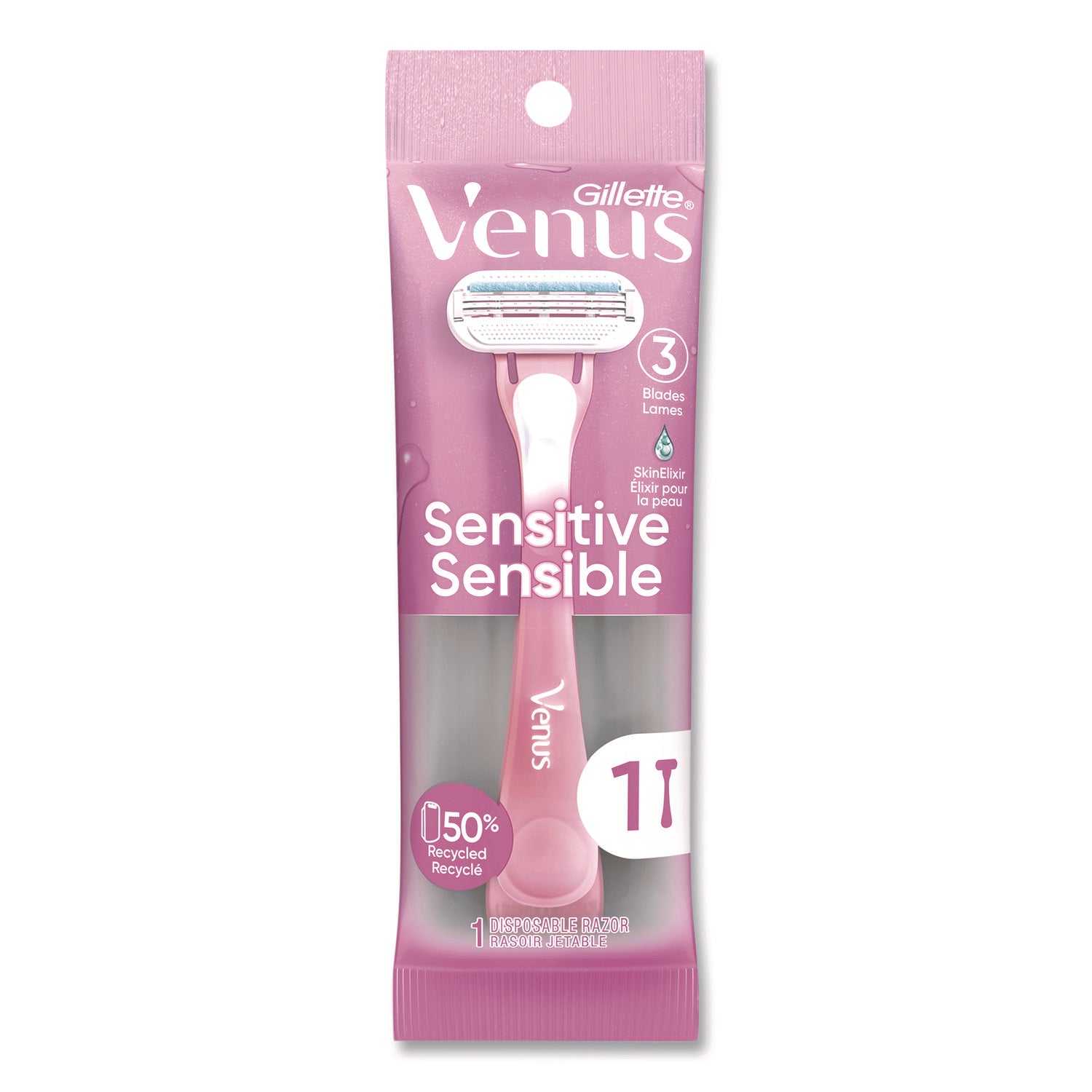 Gillette® Venus Sensitive Sensible Razors, 3 Blades, 36/Carton