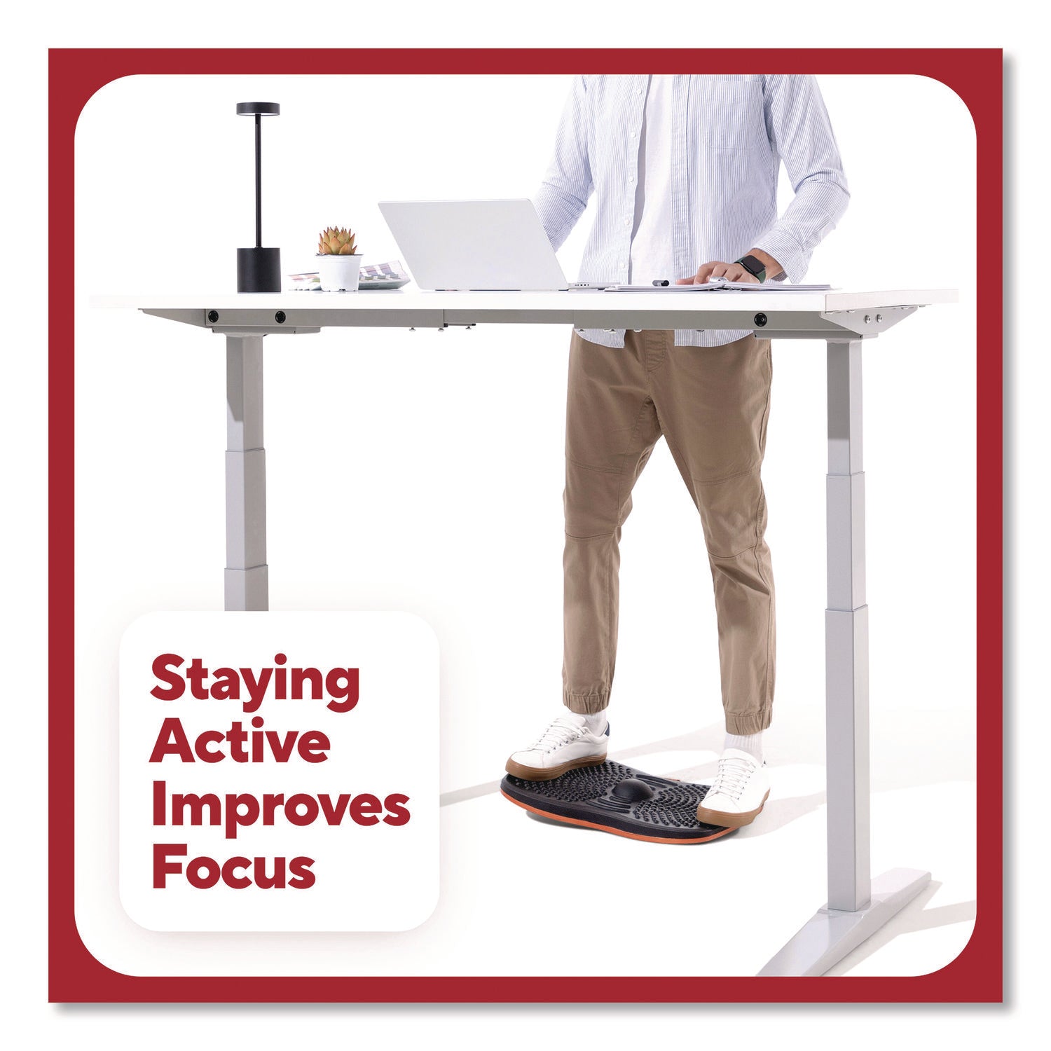 TRU RED™ Anti-Fatigue Balance Board, 19.68 x 13.97, Black