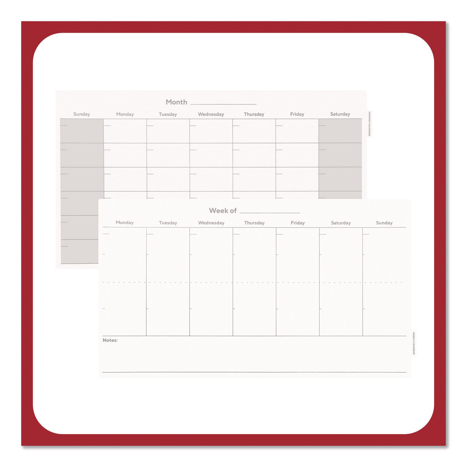 TRU RED™ Magnetic Glass Dry Erase Board with Templates, Six Views, 3 ft x 2 ft, White Surface