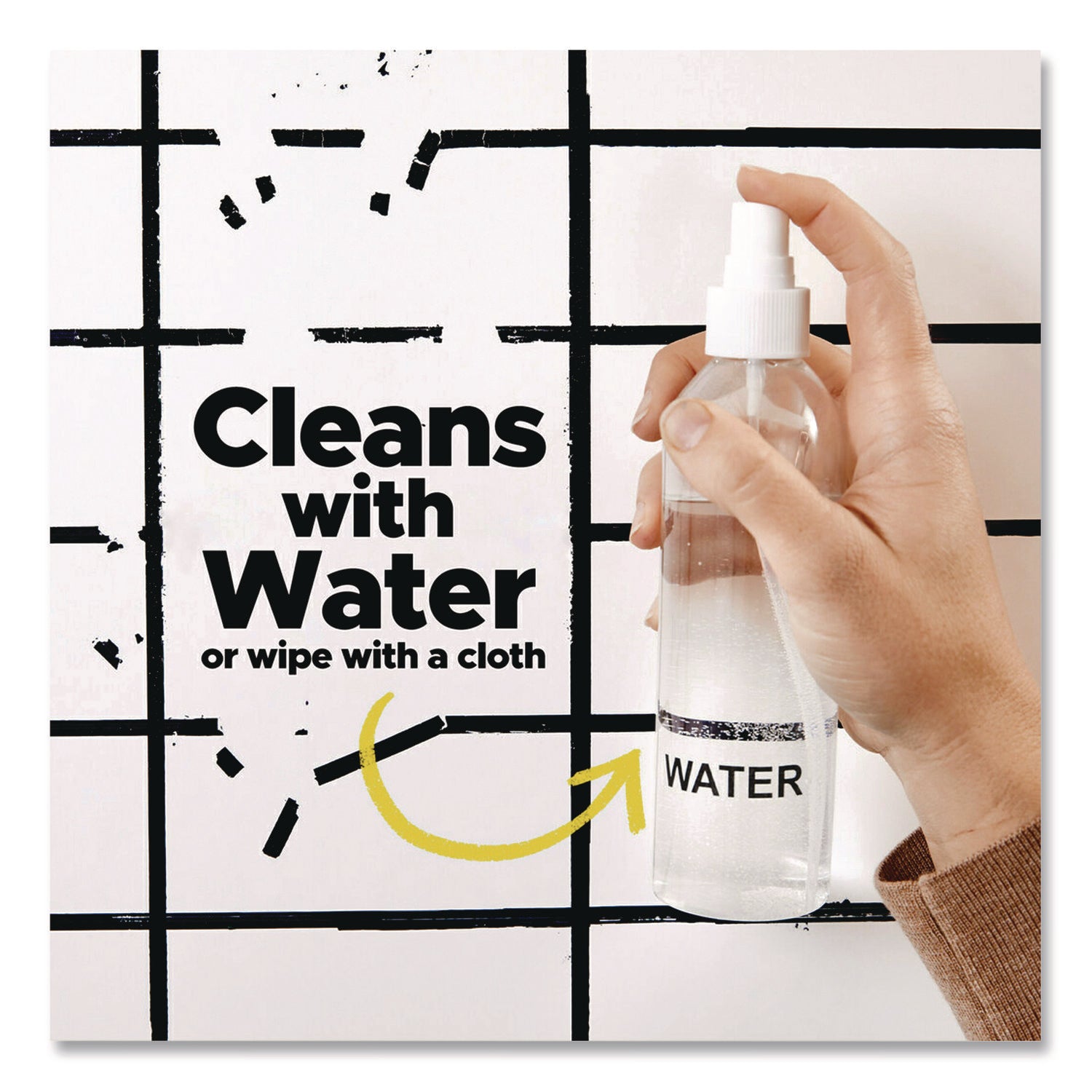 Post-it® Easy-Erase Whiteboard Sheets, Plastic Surface, 9.1 x 9.1, White, 2/Pack