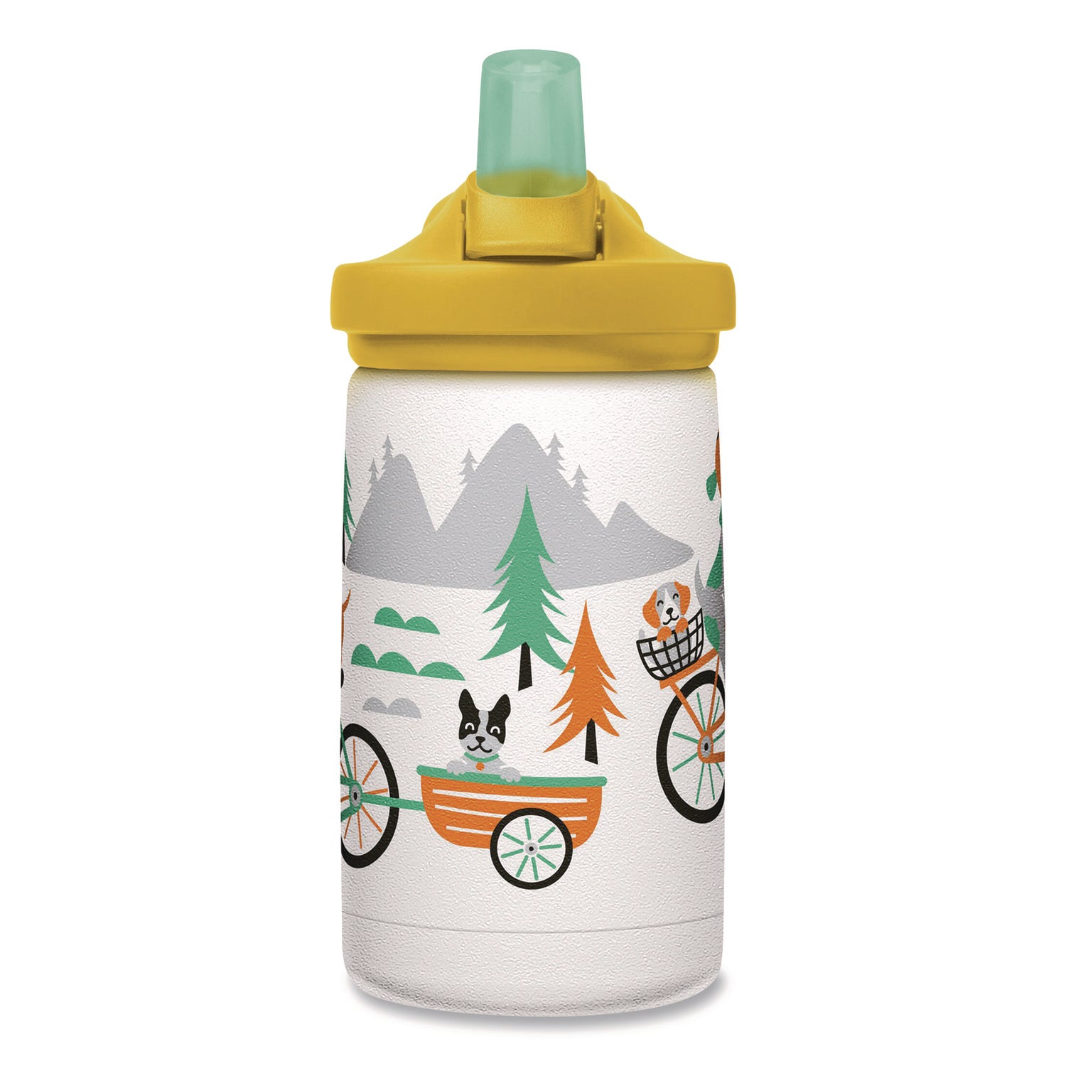 CamelBak® Eddy + Kids Water Bottle, Biking Dogs Design, 12 oz, Multicolor