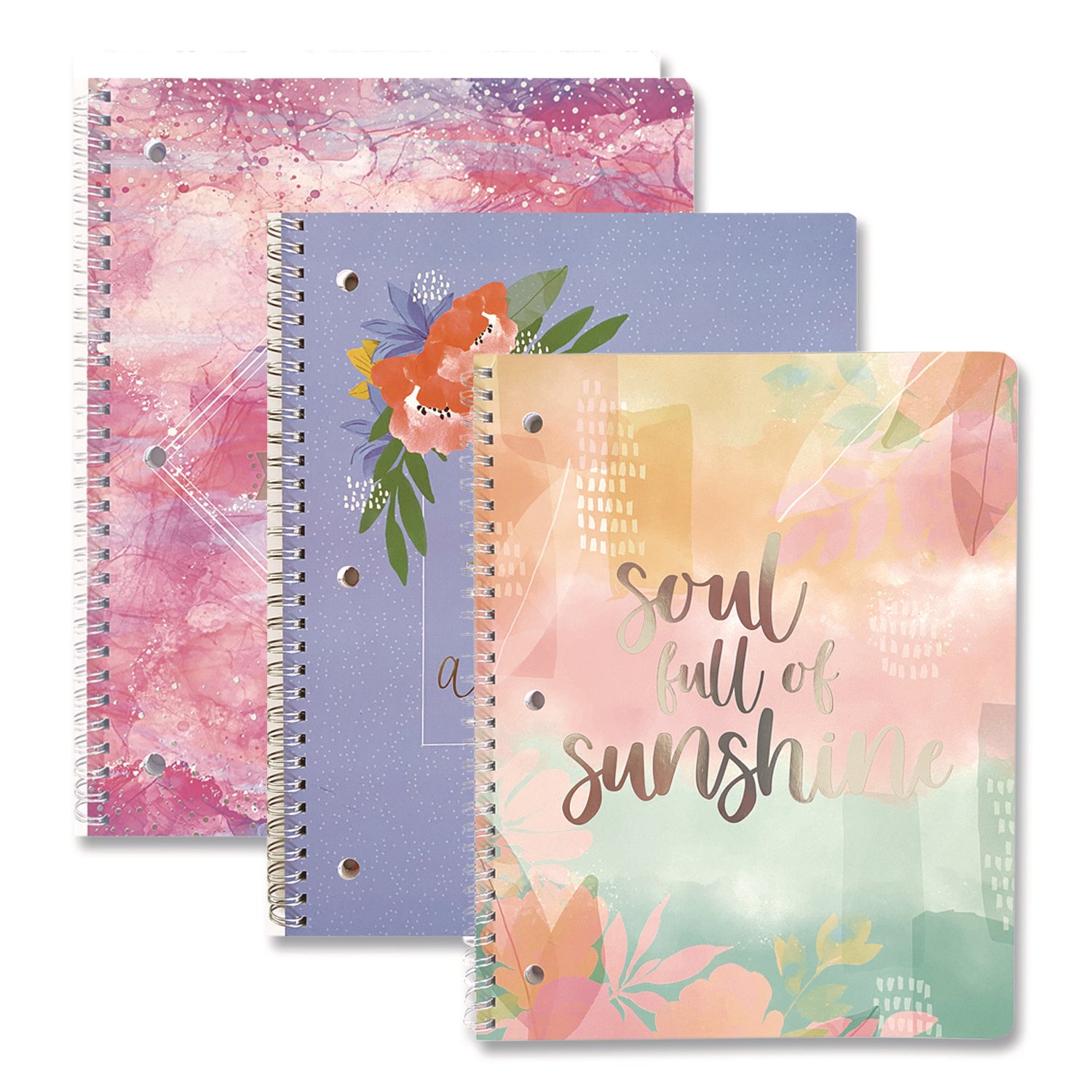 Carolina Pad® Silver Lining Hardcover Journal, Medium/College Rule, Randomly Assorted Cover Color, (80) 10 x 8.5 Sheets