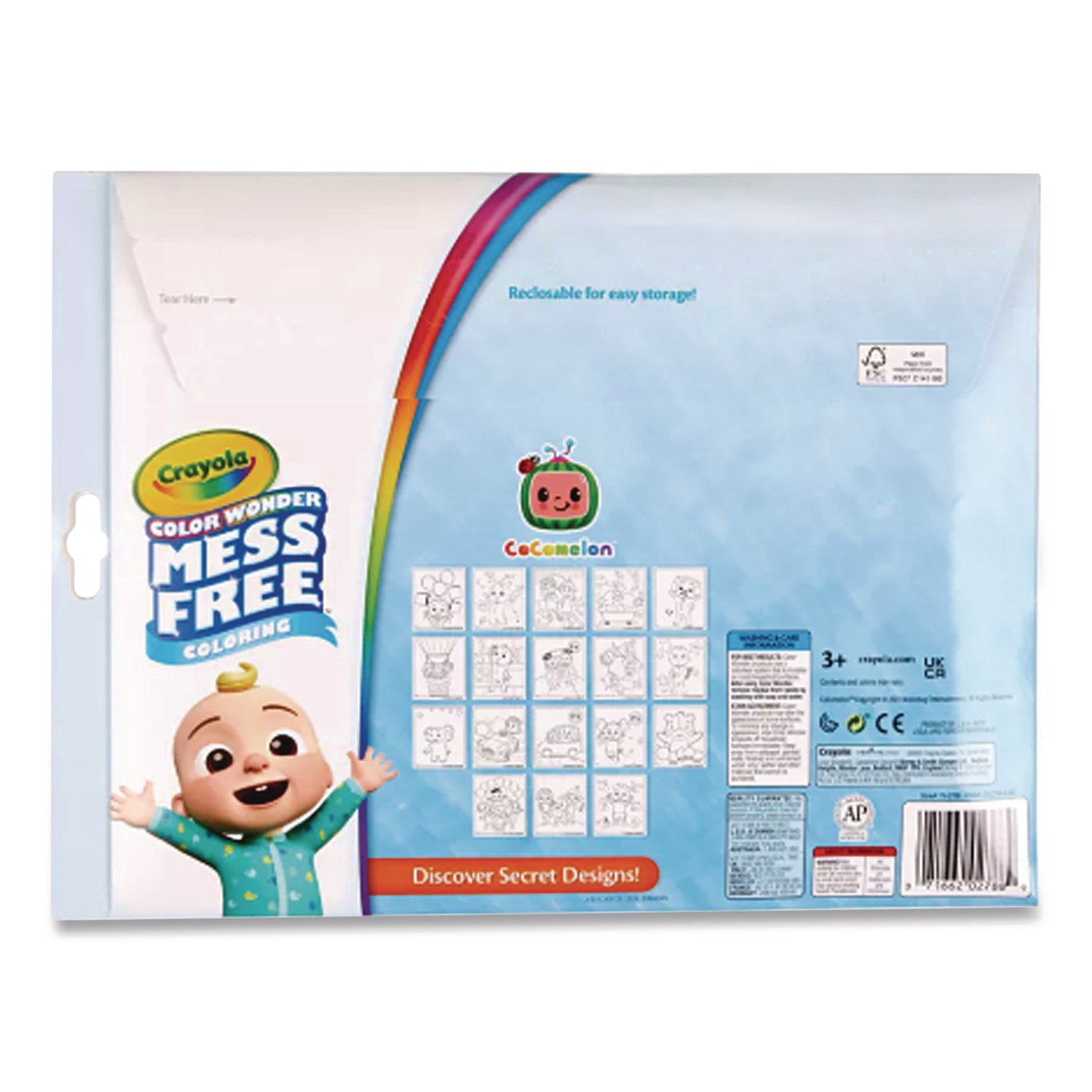 Crayola® Cocomelon Color Wonder Kit, (18) Coloring Pages, (5) Cocomelon Collection Markers