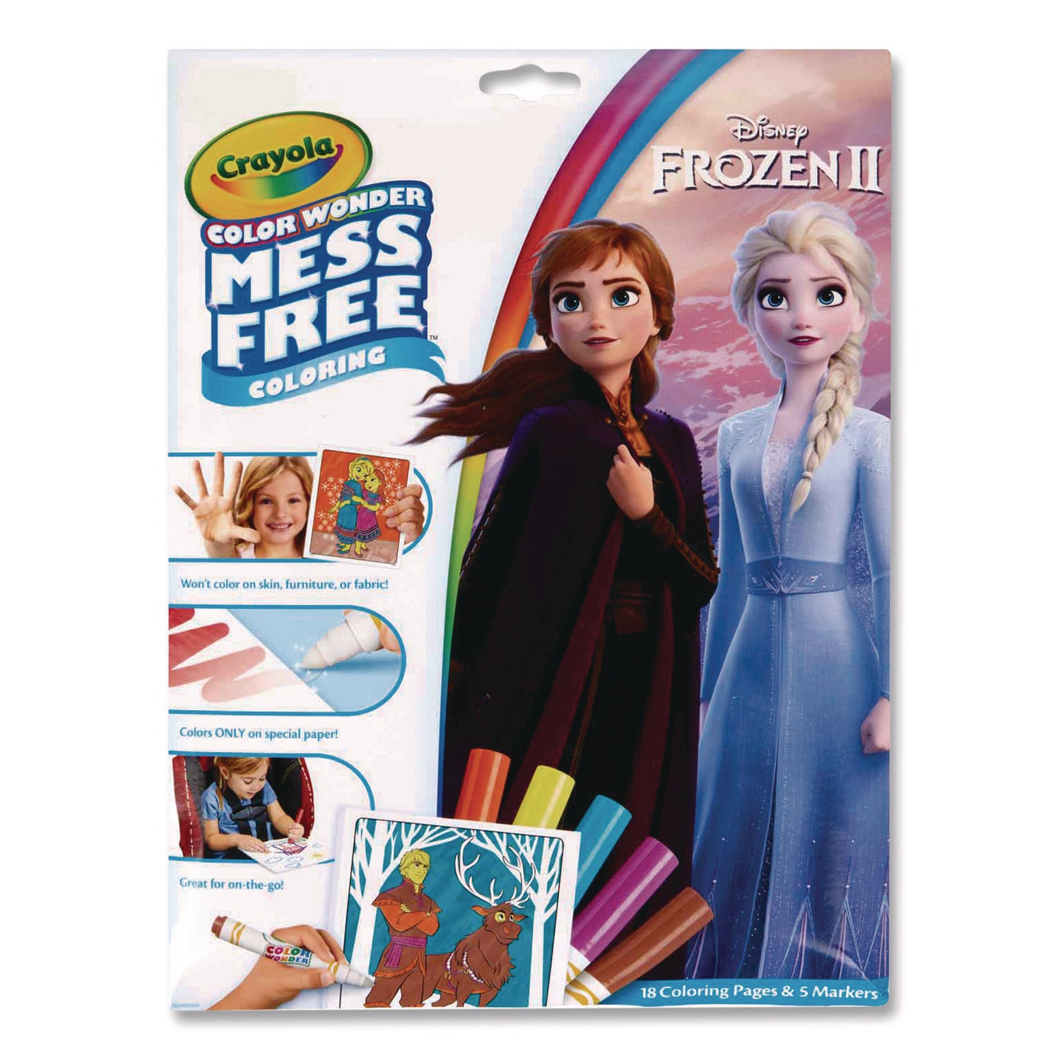 Crayola® Disney Frozen 2 Color Wonder Kit, (18) Coloring Pages, (5) Frozen 2 Collection Markers