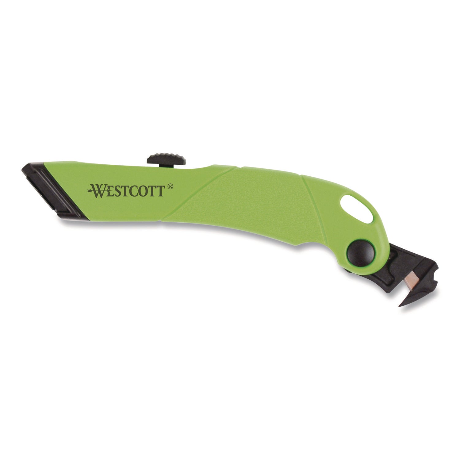 Westcott® Ceramic Safety Cutter with Fold-Out Film Cutter, Plastic Handle, Green