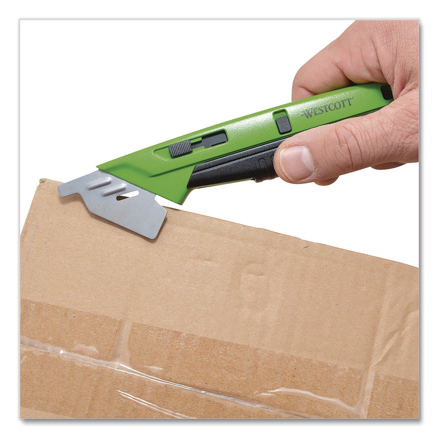 Westcott® Dual-Sided Ceramic Box Opener, ABS Plastic Handle, Green