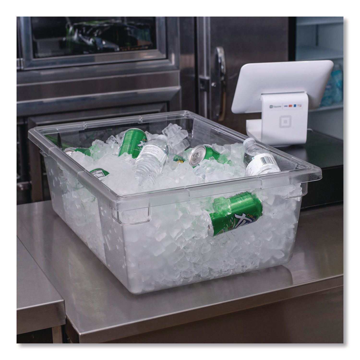 Carlisle StorPlus Polycarbonate Food Storage Container, 18 x 26 x 9, Clear, Plastic