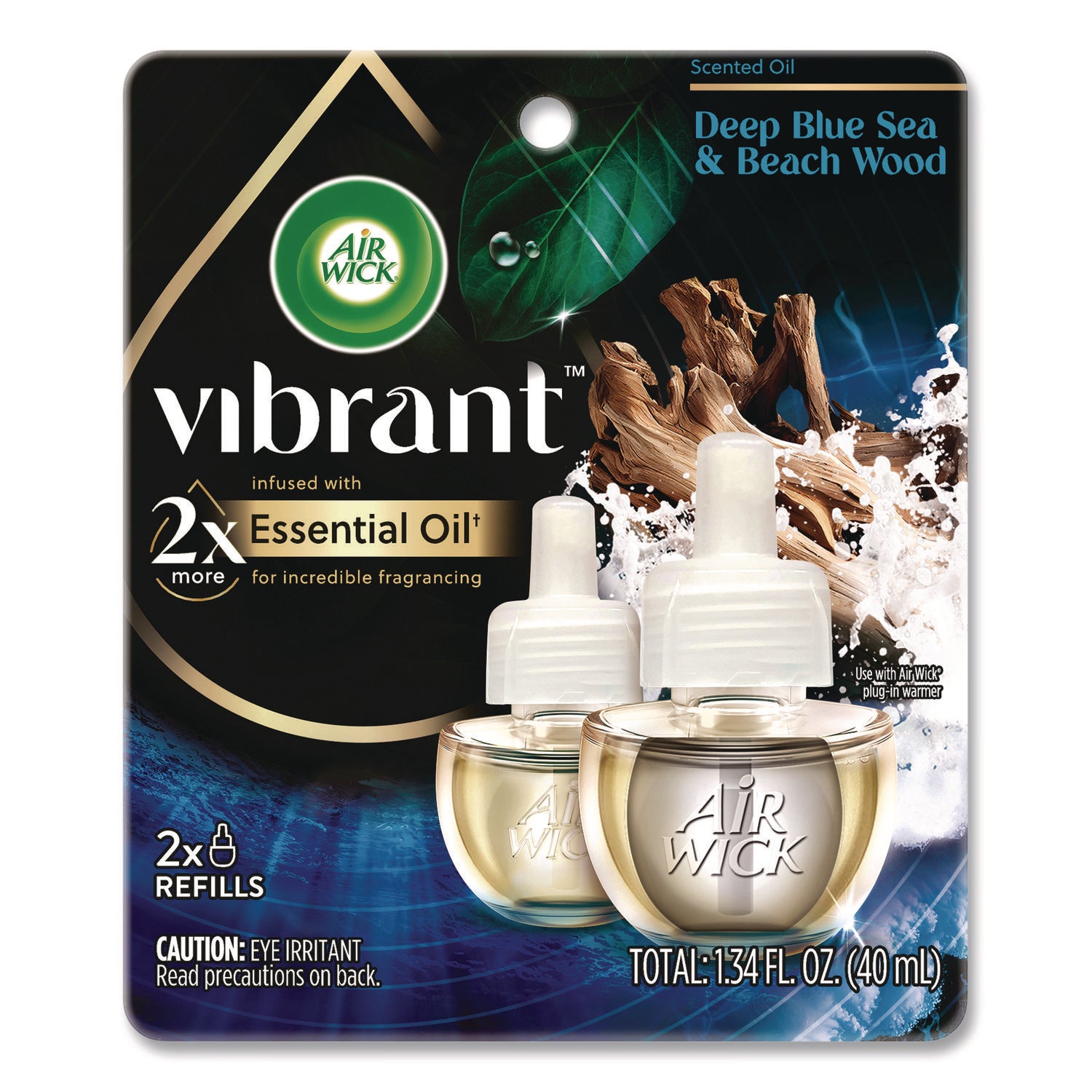 Air Wick® Scented Oil Refill, Deep Blue Sea and Beach Wood, 0.67 oz, 2/Pack