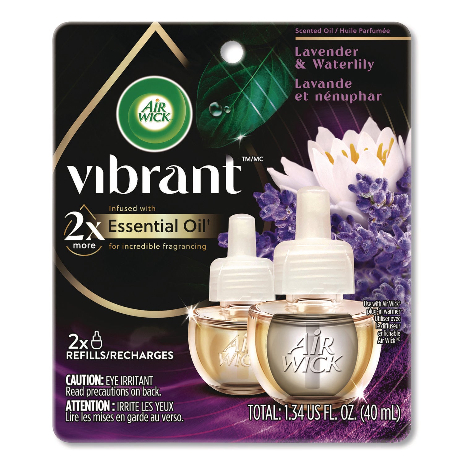 Air Wick® Scented Oil Refill, Lavender and Waterlily, 0.67 oz, 2/Pack