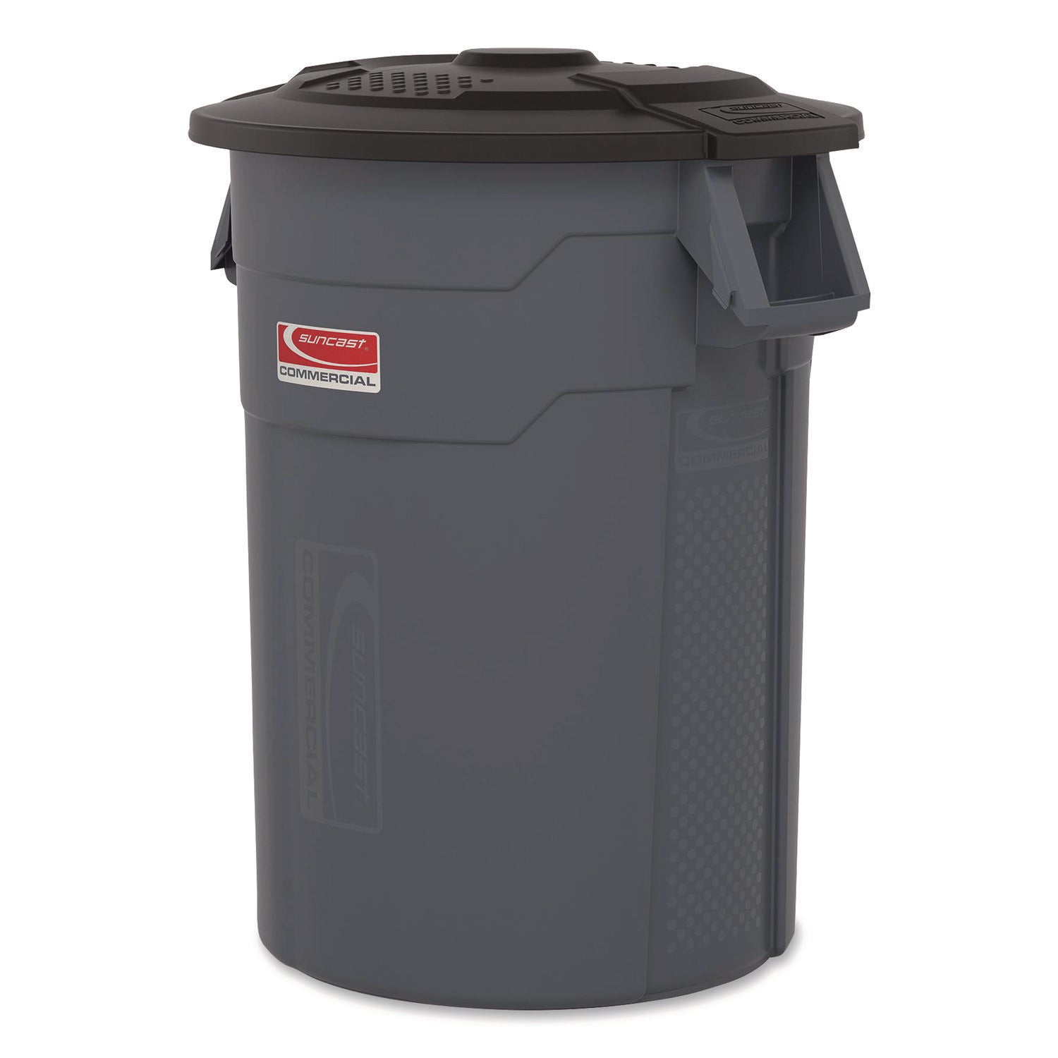 Suncast Commercial® Utility Trash Can Lid for 20 gal Trash Can, 19.74" Diameter x 2.9", Black