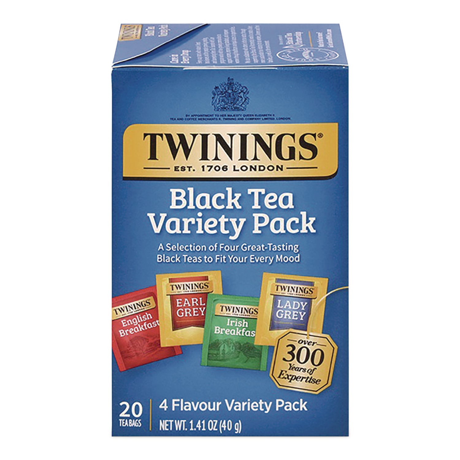 TWININGS® Black Tea Variety Pack, Assorted Flavors, 20/Box
