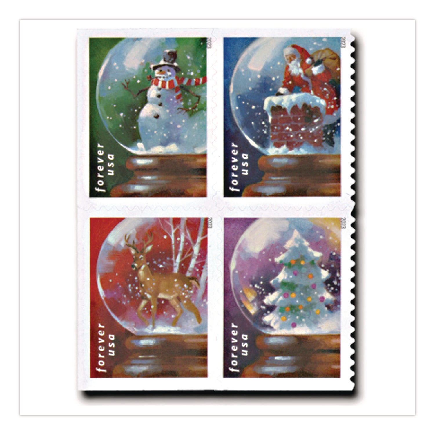 United States Postal Service First-Class Forever Stamps, Holiday, 20/Book
