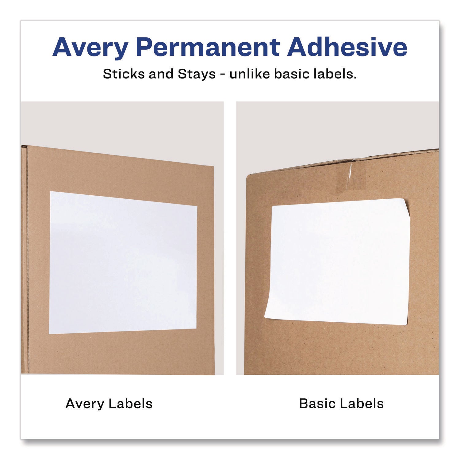 Avery® White Shipping Labels-Bulk Packs, Inkjet/Laser Printers, 8.5 x 11, White, 500/Carton