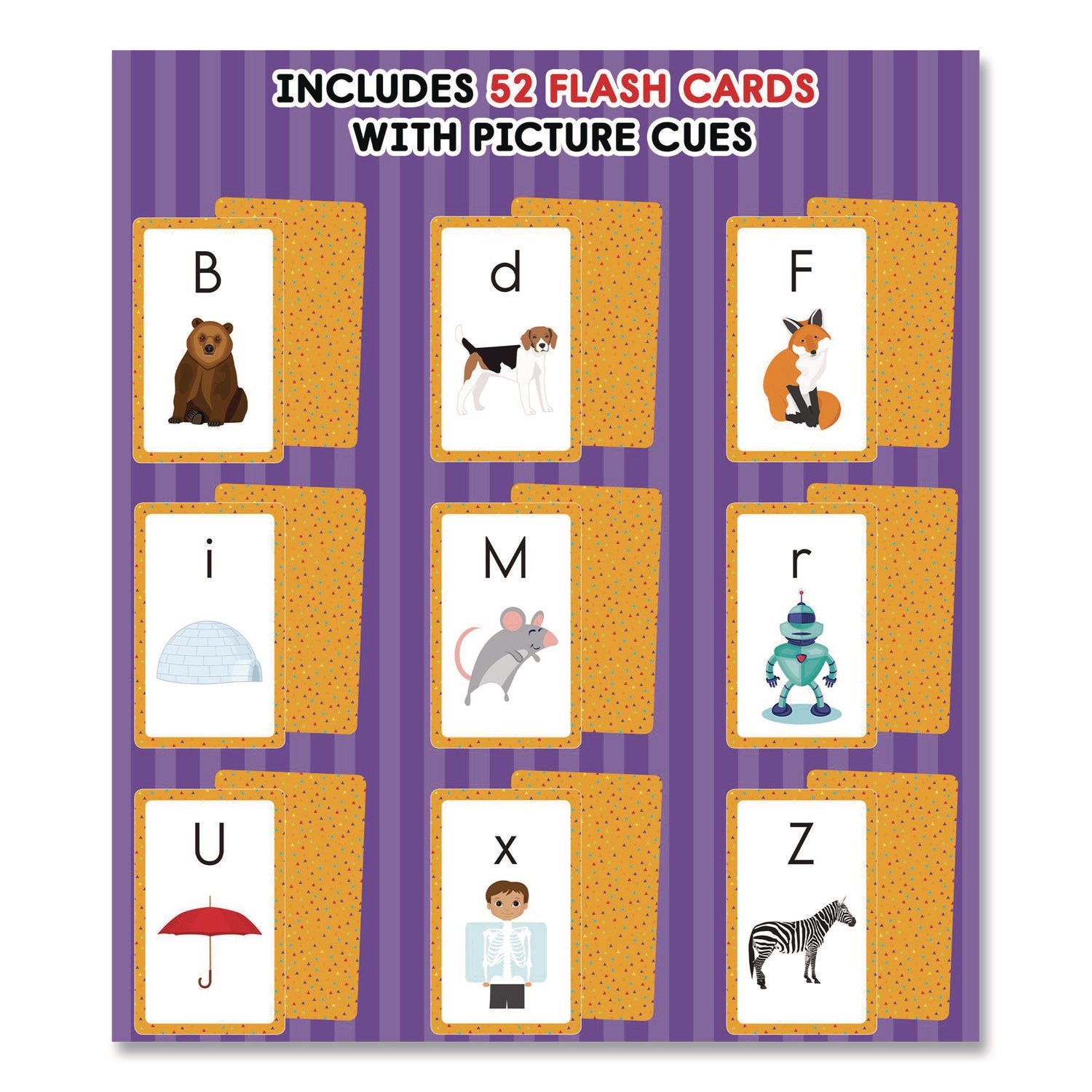 Carson-Dellosa Education Alphabet Flash Cards, 3.25 x 5.25, Assorted Colors, 54 Cards