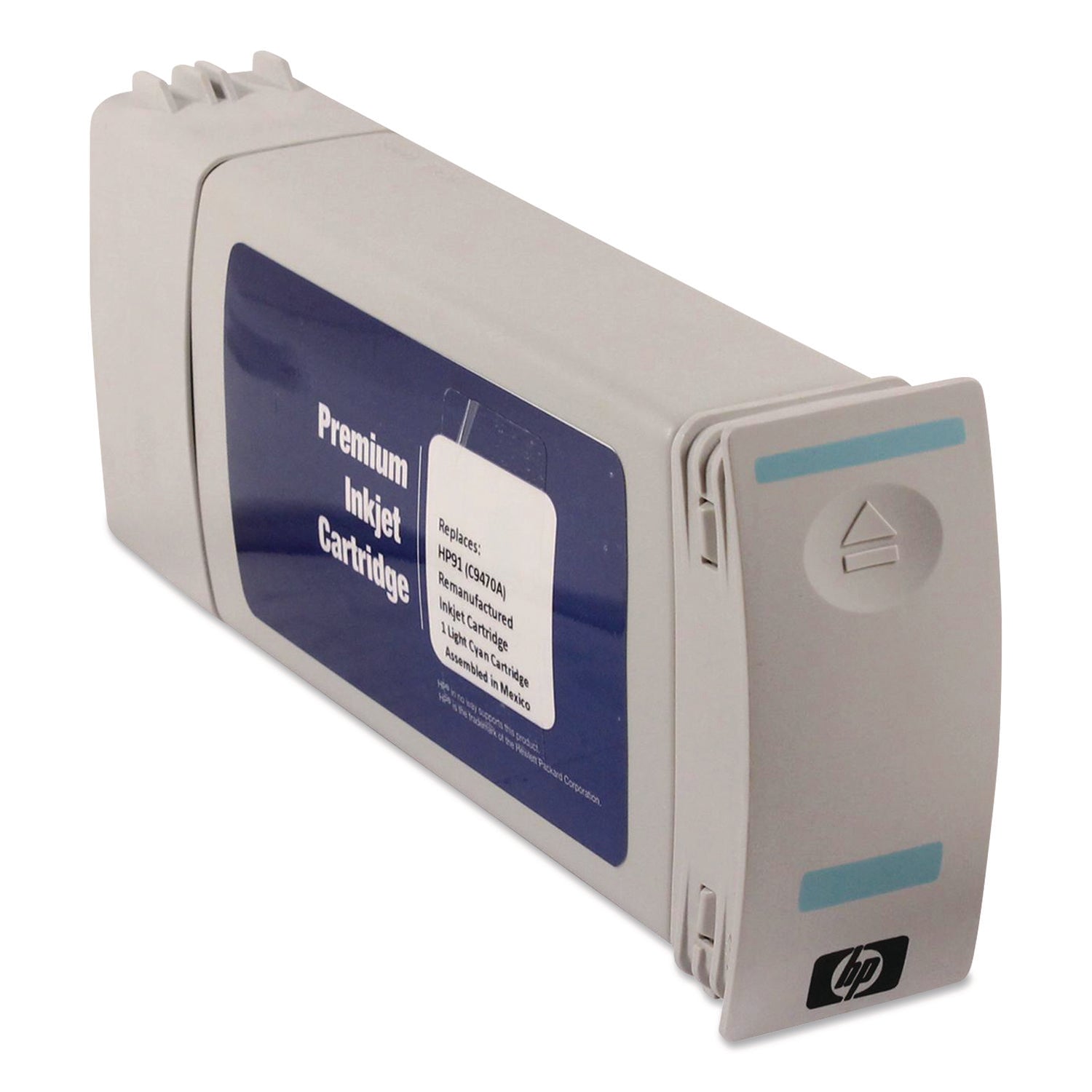 Innovera® Remanufactured Light Cyan High-Yield Ink, Replacement for 91 (C9467A), 775 mL