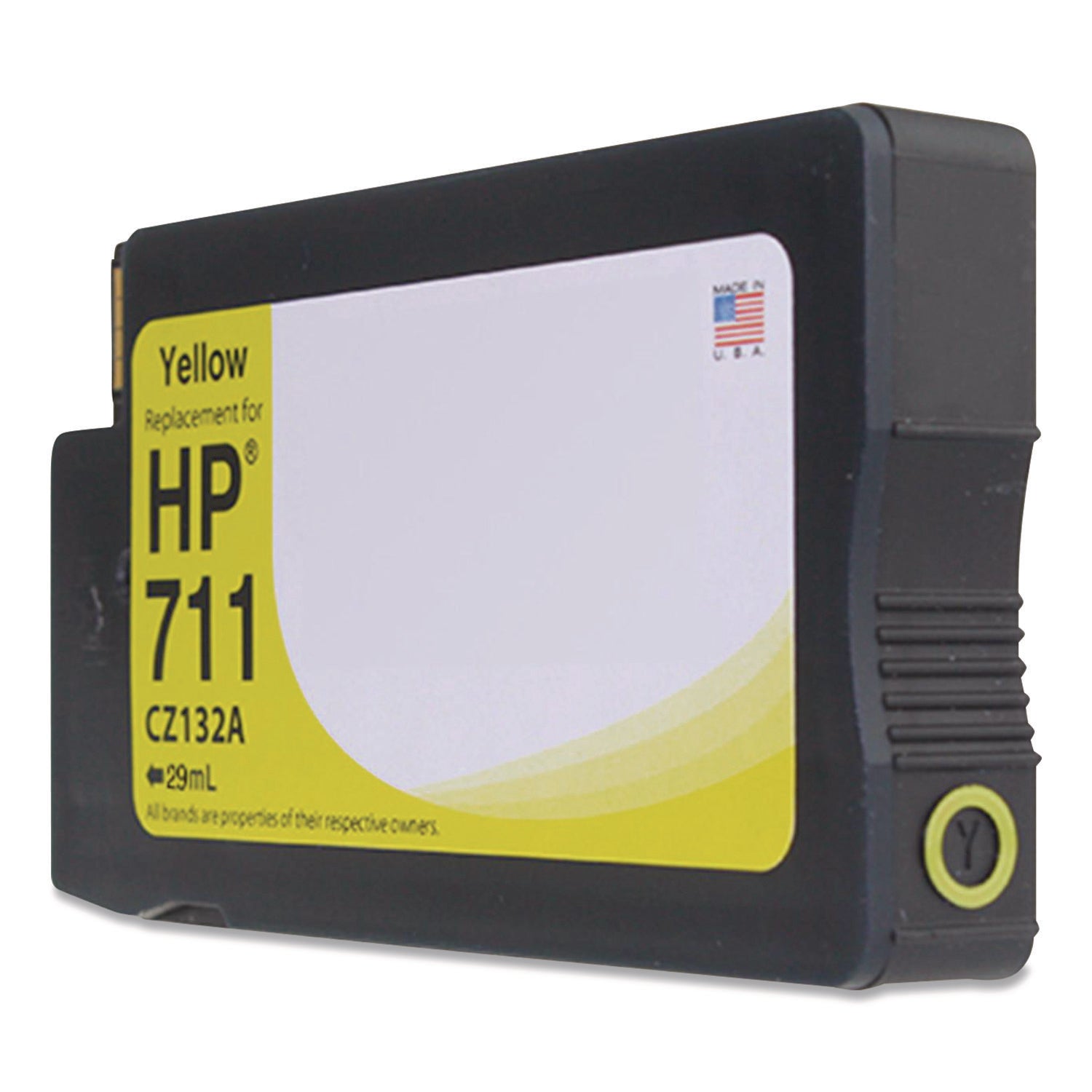 Innovera® Remanufactured Yellow Ink, Replacement for 711 (CZ132A), 29 mL
