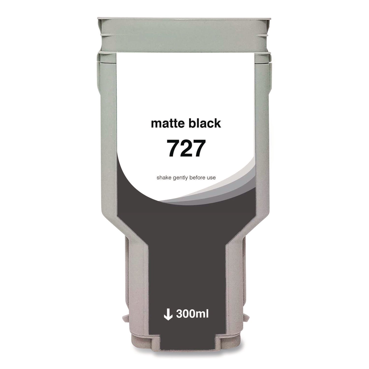Innovera® Compatible Matte Black High-Yield Ink, Replacement for 727XL (C1Q12A), 300 mL