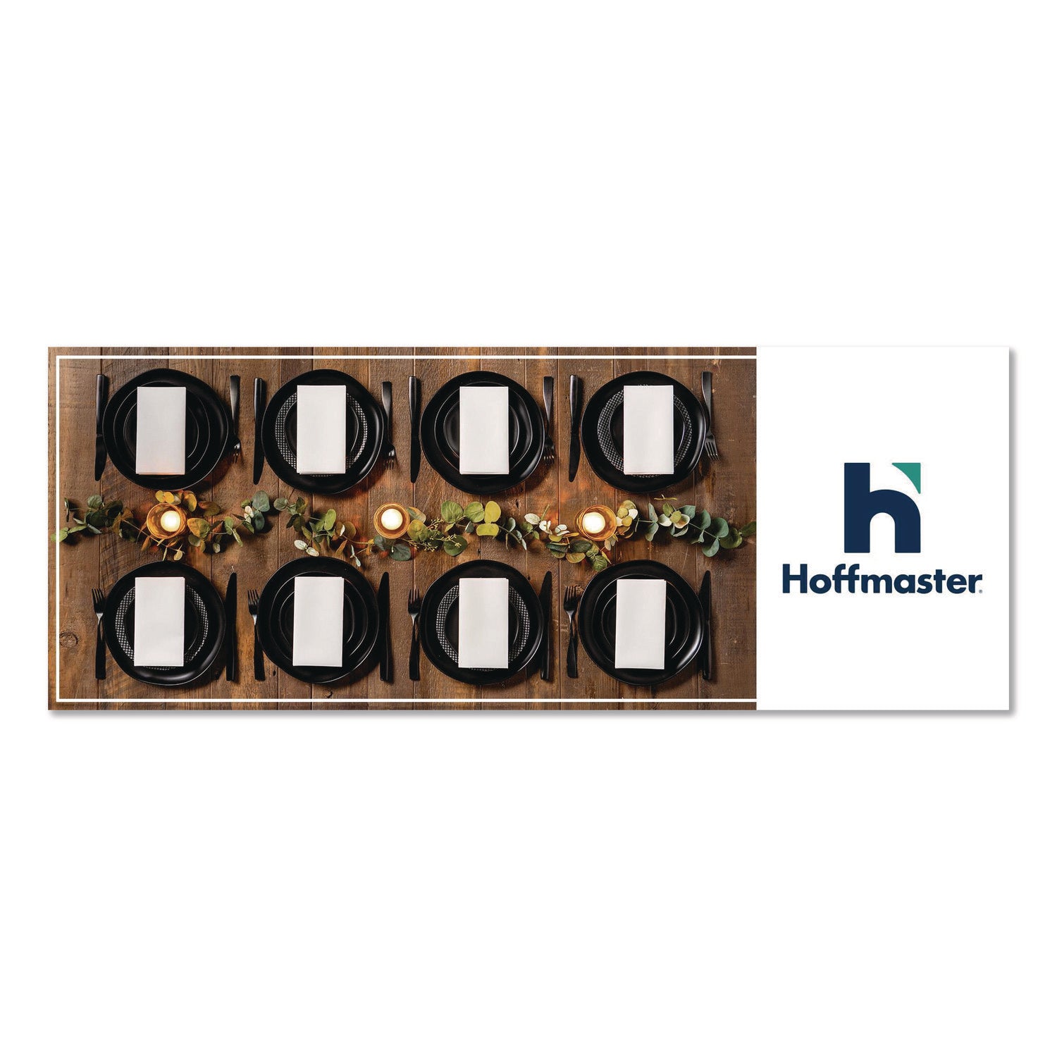 Hoffmaster® Airlaid Flat Pack Napkins, 16 x 16,  Black, 500/Carton