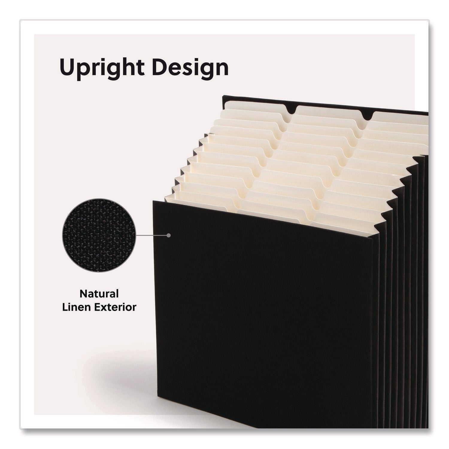 Smead Stadium File, 10.5" Expansion, 12 Sections, 1/3-Cut Tabs, Letter Size, Charcoal