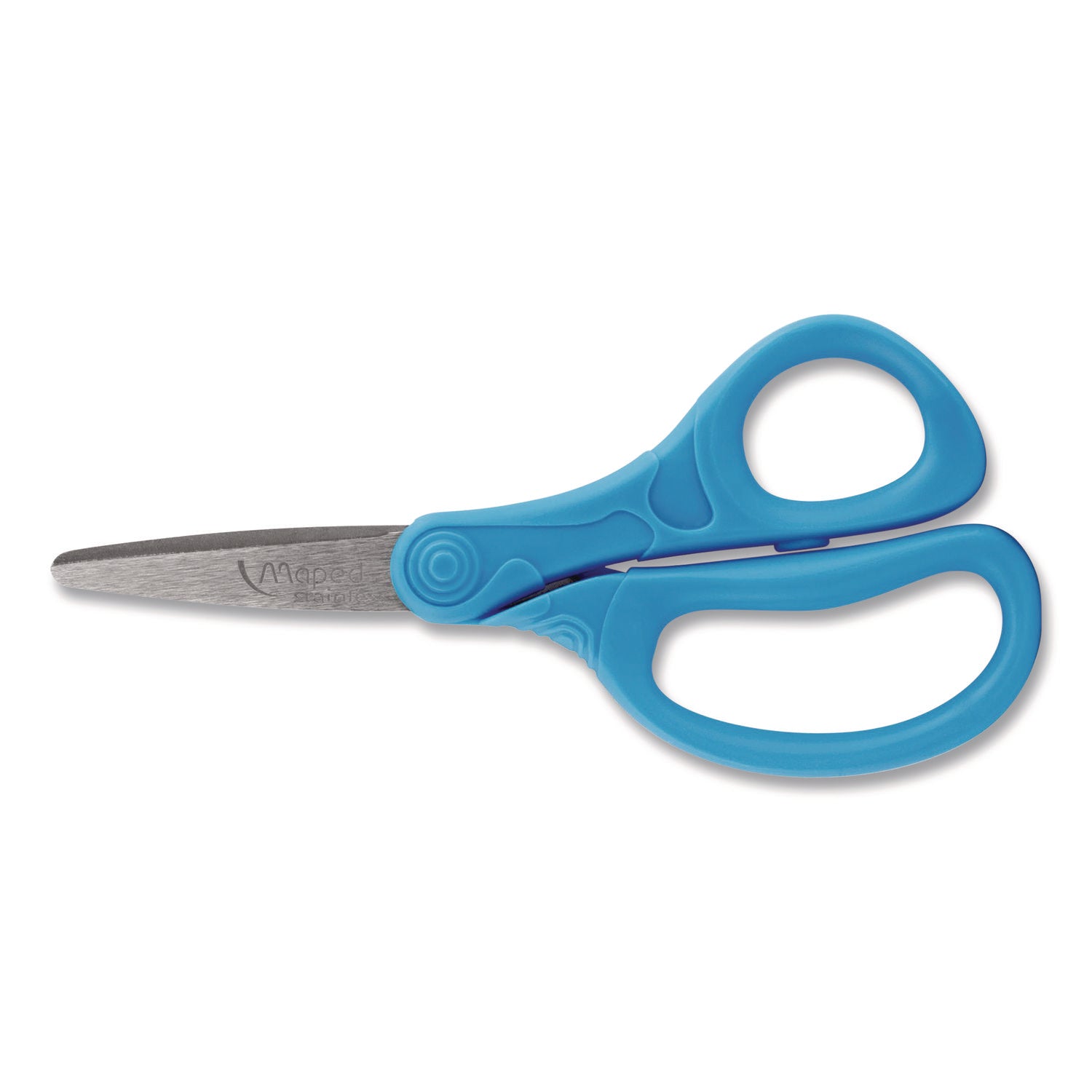 Maped Helix Essential Pointed School Scissors School Pack, Pointed Tip, 5.35" Long, 2" Cut Length, Straight Assorted Handle, 12/Pack