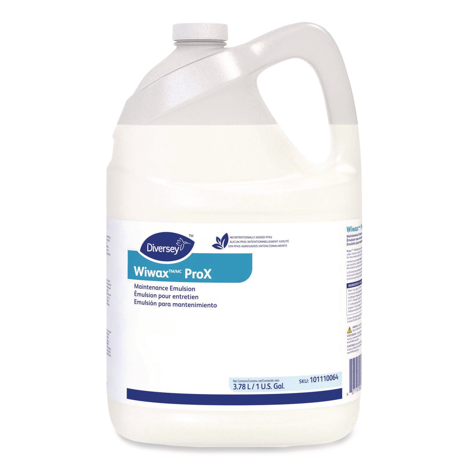 Diversey™ Wiwax ProX Maintenance Emulsion, 1 gal Bottle, 4/Carton