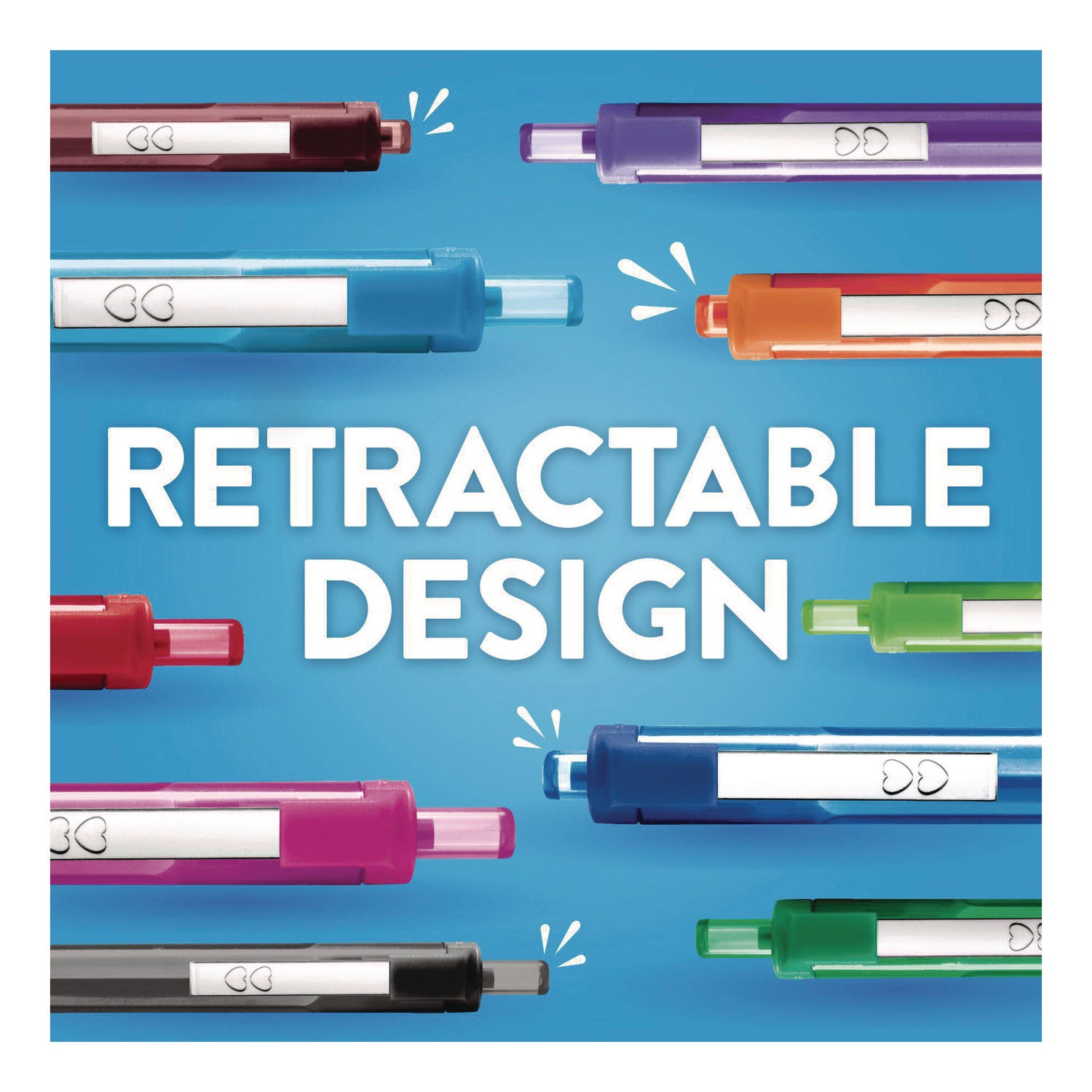 Paper Mate® InkJoy 300 RT Ballpoint Pen, Retractable, Medium 1 mm, Assorted Ink and Barrel Colors, 24/Set