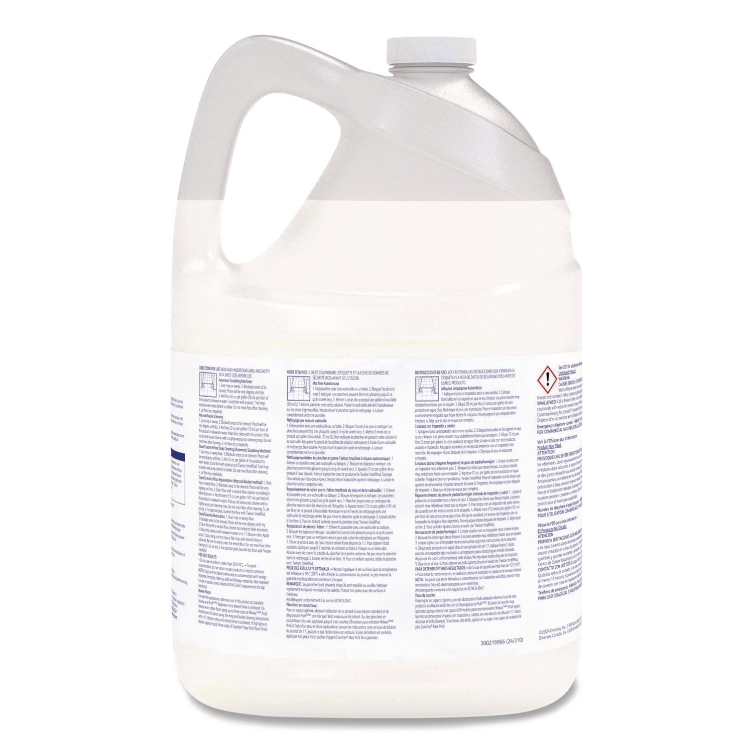 Diversey™ Wiwax ProX Maintenance Emulsion, 1 gal Bottle, 4/Carton