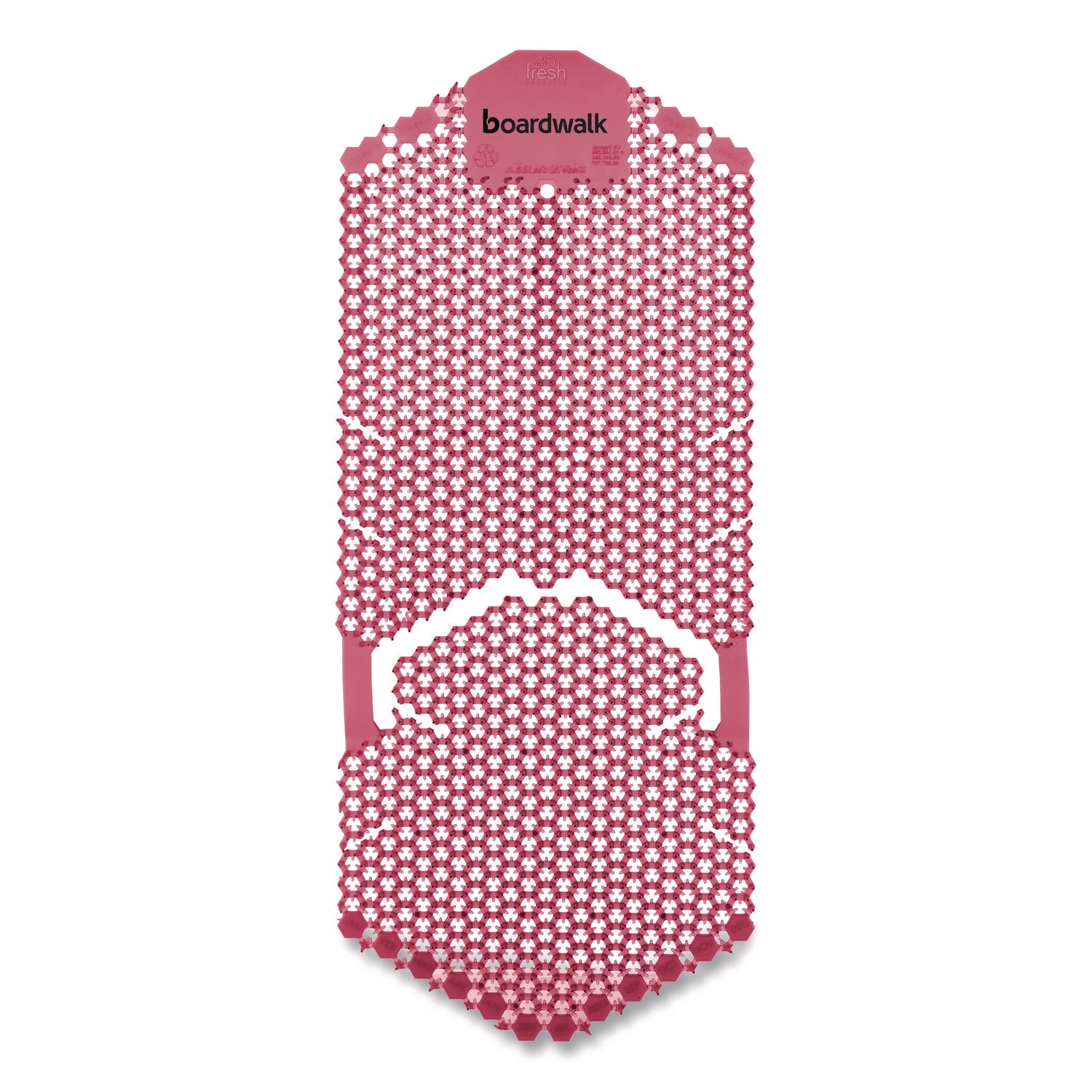 Boardwalk® Vertical Urinal Screen, Spiced Apple Scent, Red, 5.22 oz, 6/Carton