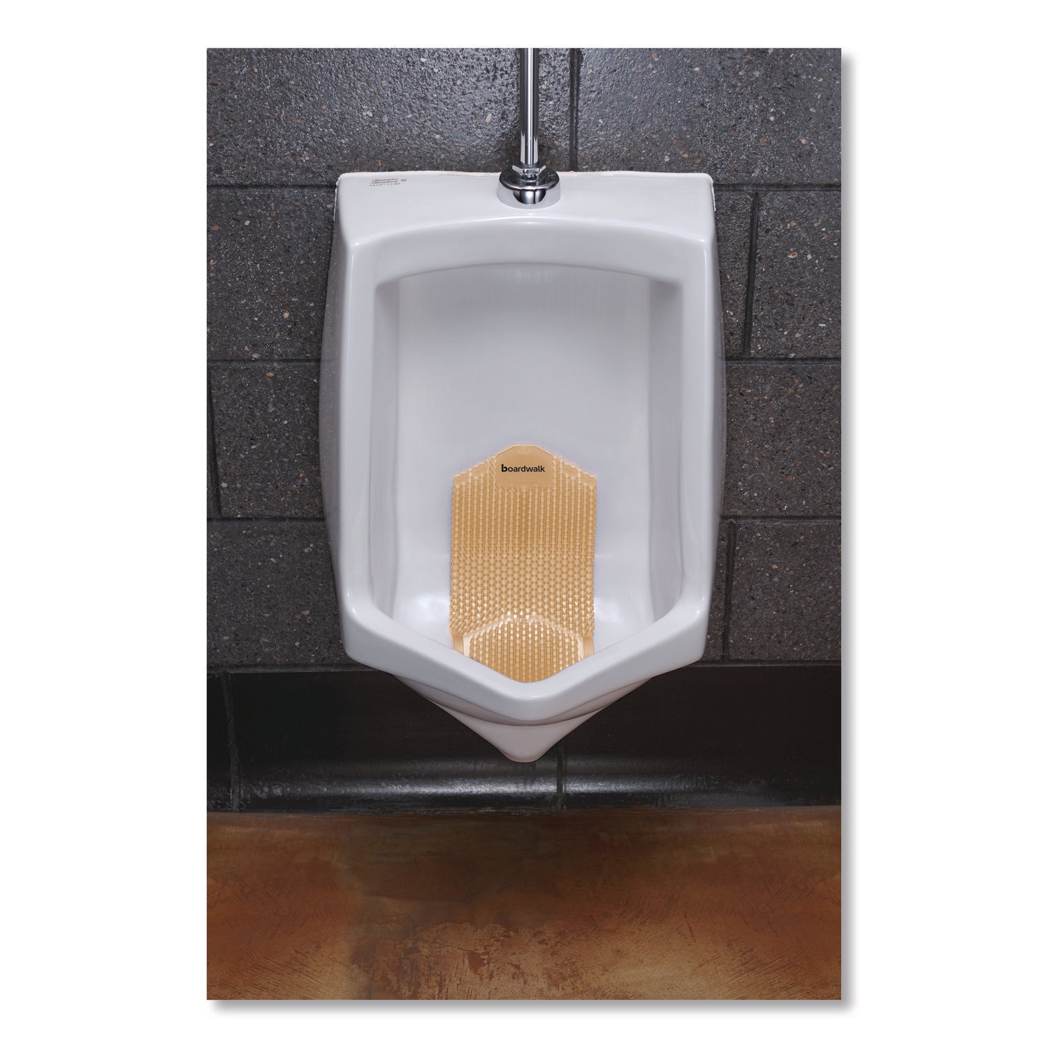 Boardwalk® Vertical Urinal Screen, Summer Sunshine Scent, Yellow, 5.22 oz, 6/Carton